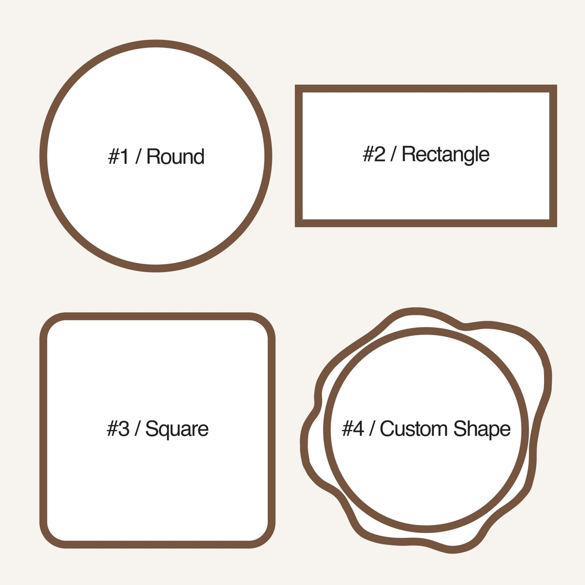 Stamprints personalisiert Etikett Papier Form