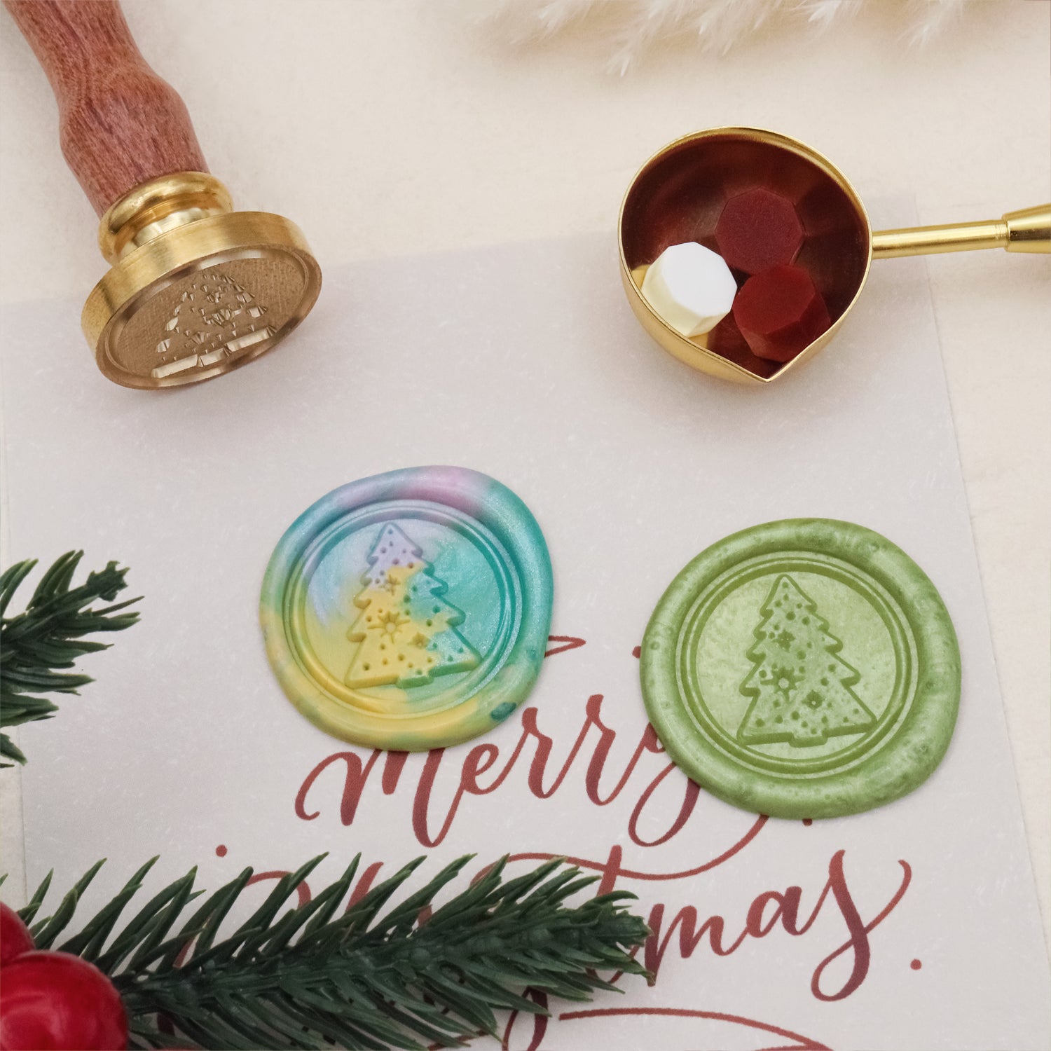 Sello de Caucho con Sello de Lacre Navideño Stamprints 4