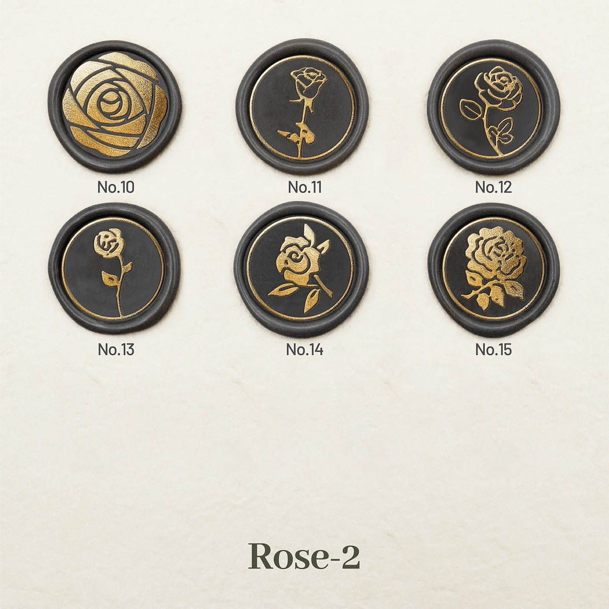 Stamprints Rosen Siegelwachs Siegelstempel Design 2