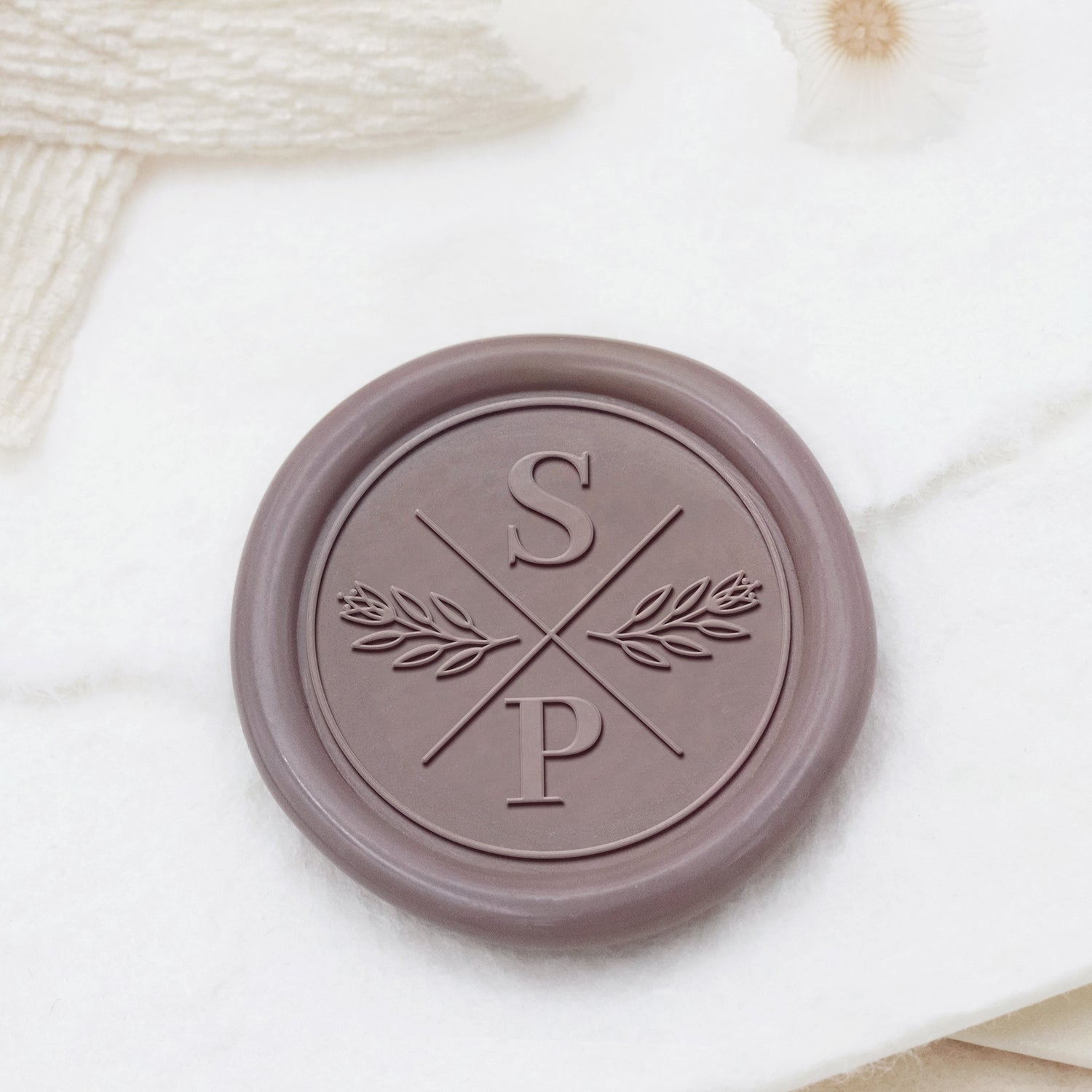 Stamprints Personalisiert Hochzeit Monogramm Siegelwachs Siegelstempel Stempel 1