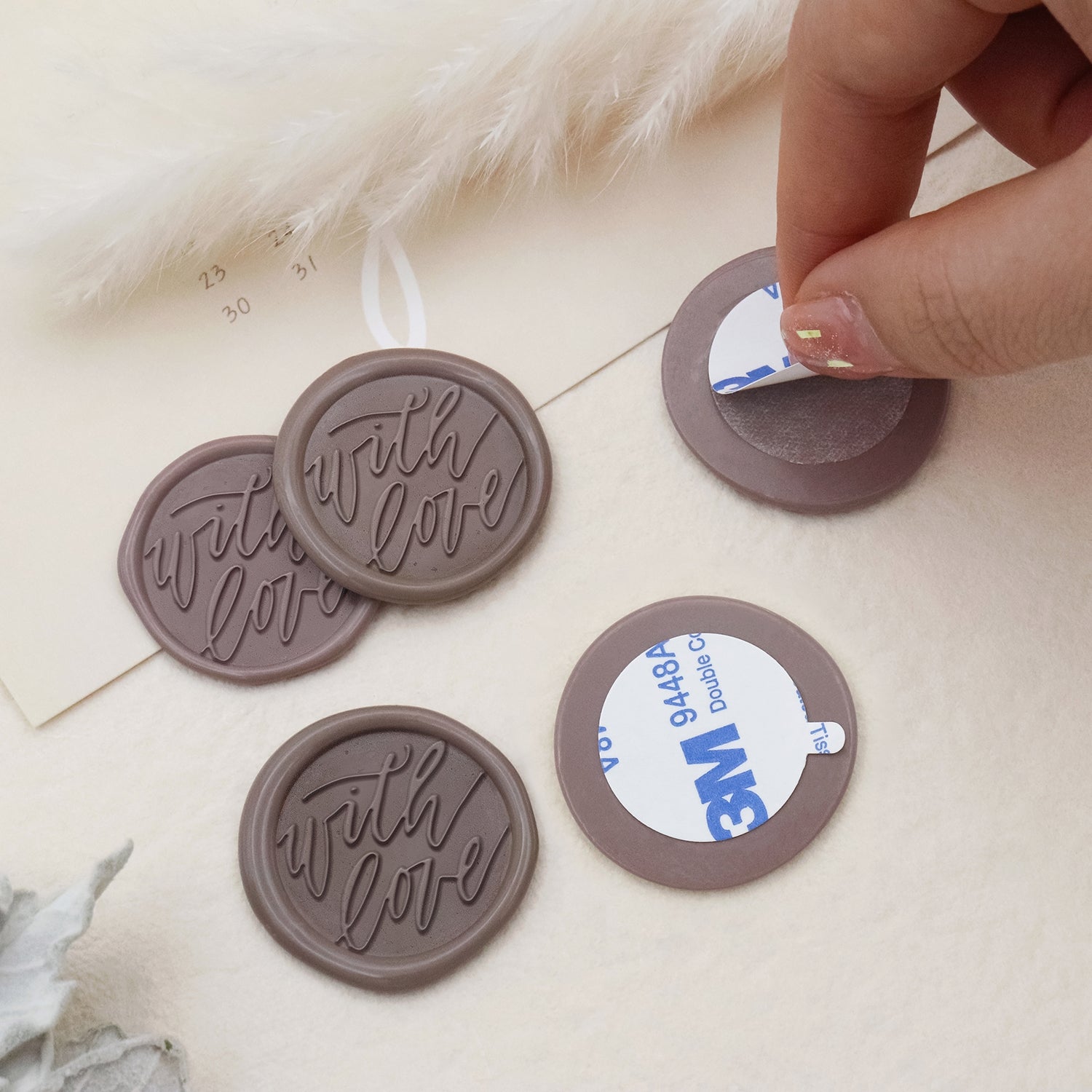 Stamprints Adesivos de Sinete de Lacre Autocolantes de Saudação - Com Amor 2