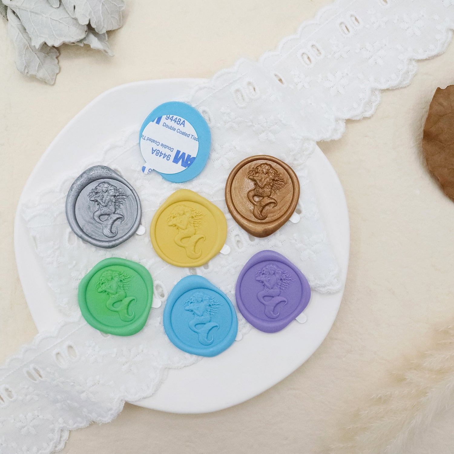 Stamprints 3D Relief Poseidon Self-adhesive Wax Seal Stickers 3