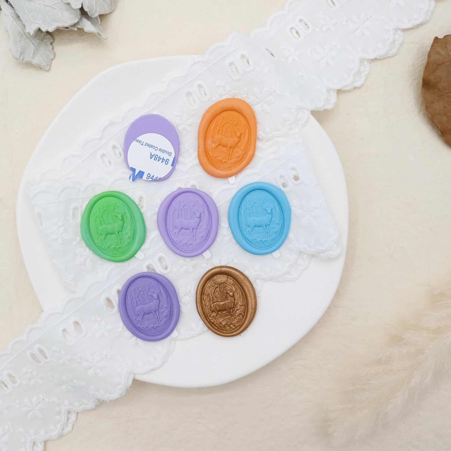 Stamprints 3D Relief Moose Self-adhesive Wax Seal Stickers 3