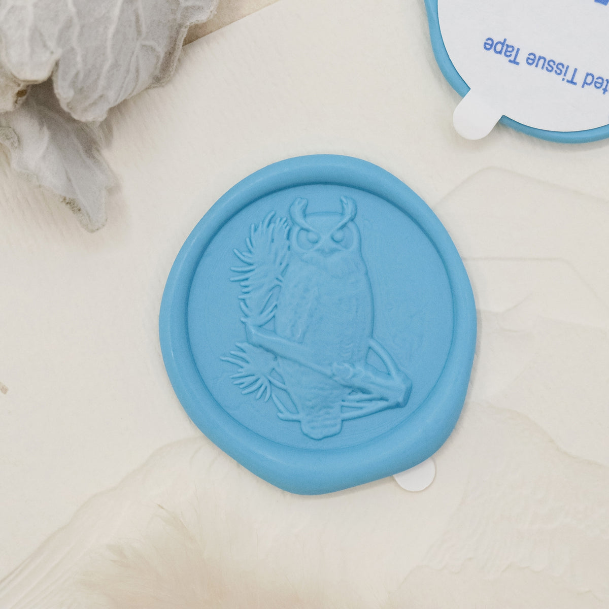 Stamprints 3D Relief Nachteule Selbstklebende Wachssiegel Aufkleber 1