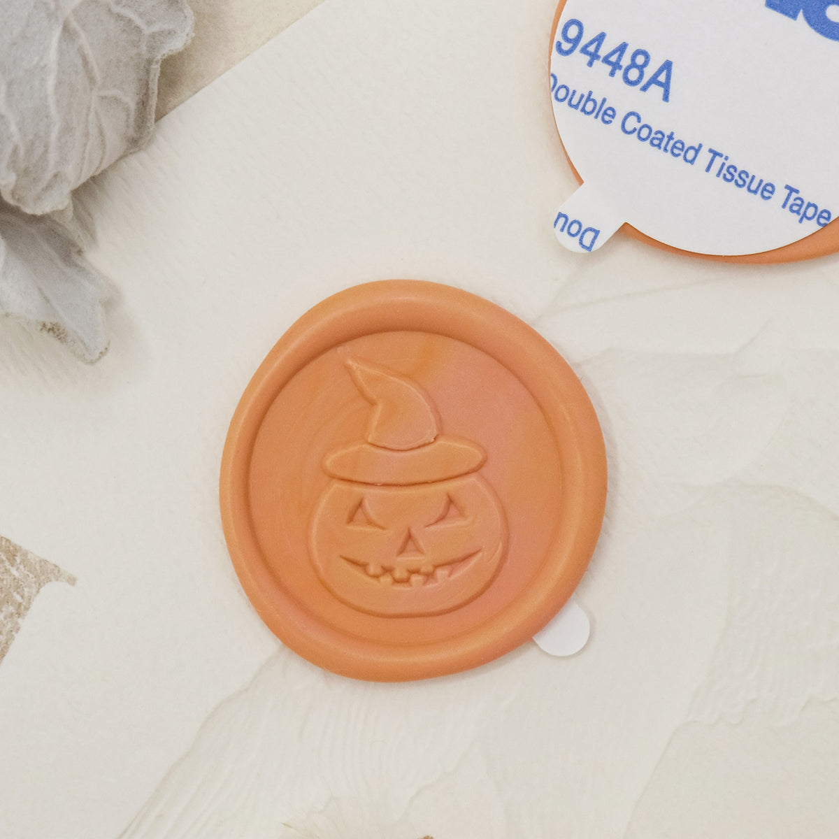 Stamprints 3D Relief Kürbis Selbstklebende Wachssiegel Aufkleber 1