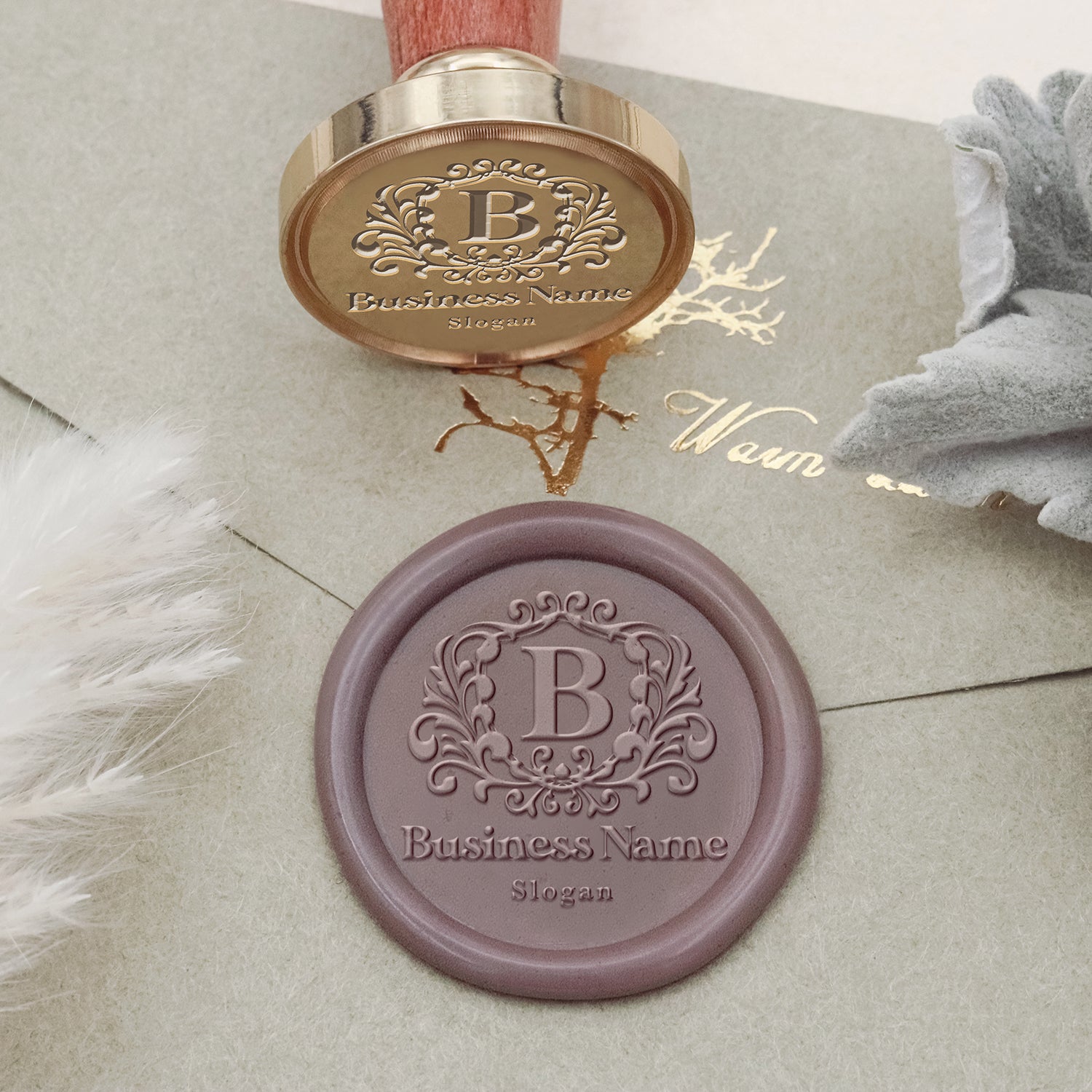 Custom Logo Wax Seal Stamp - Style 16-1