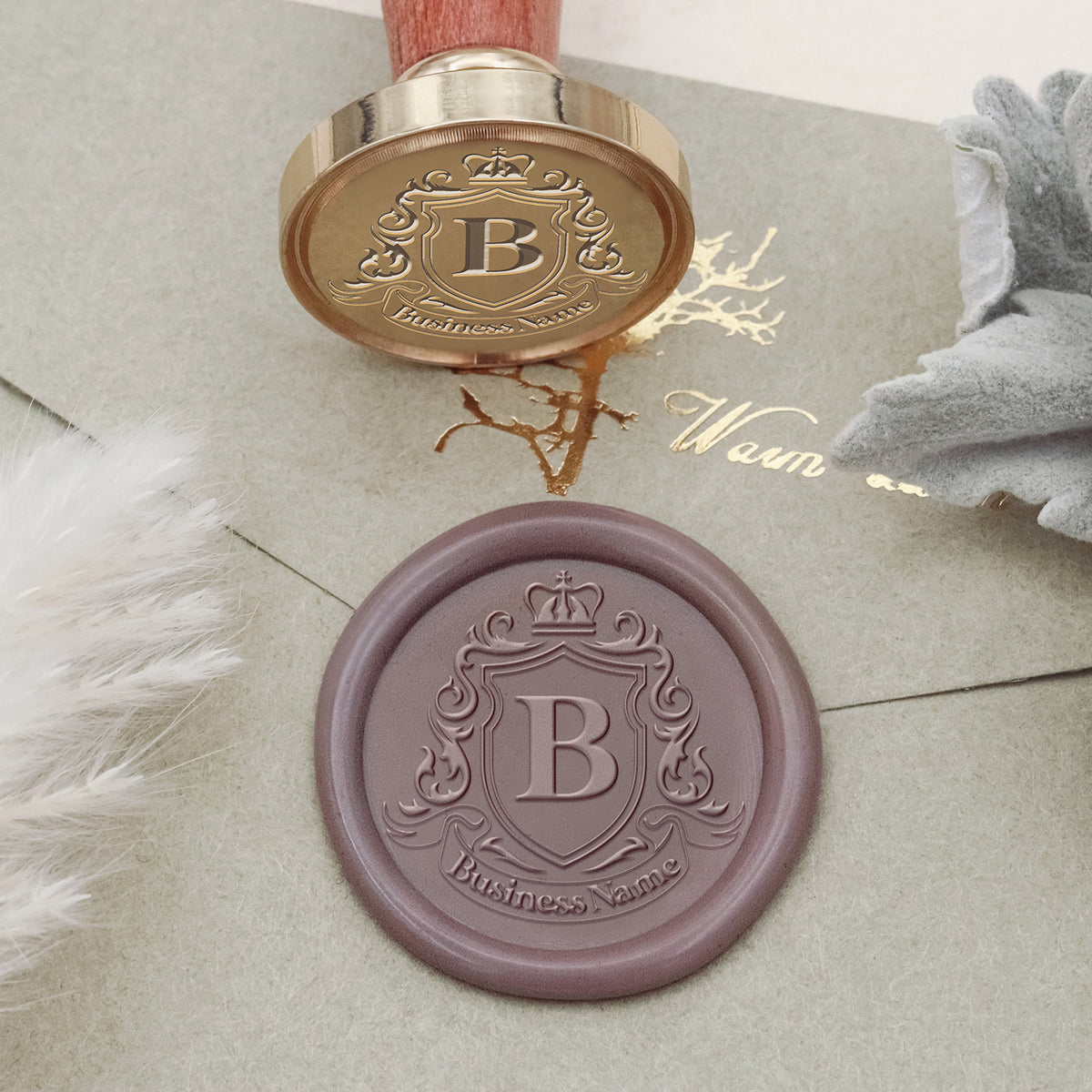 Custom Logo Wax Seal Stamp - Style 18-1