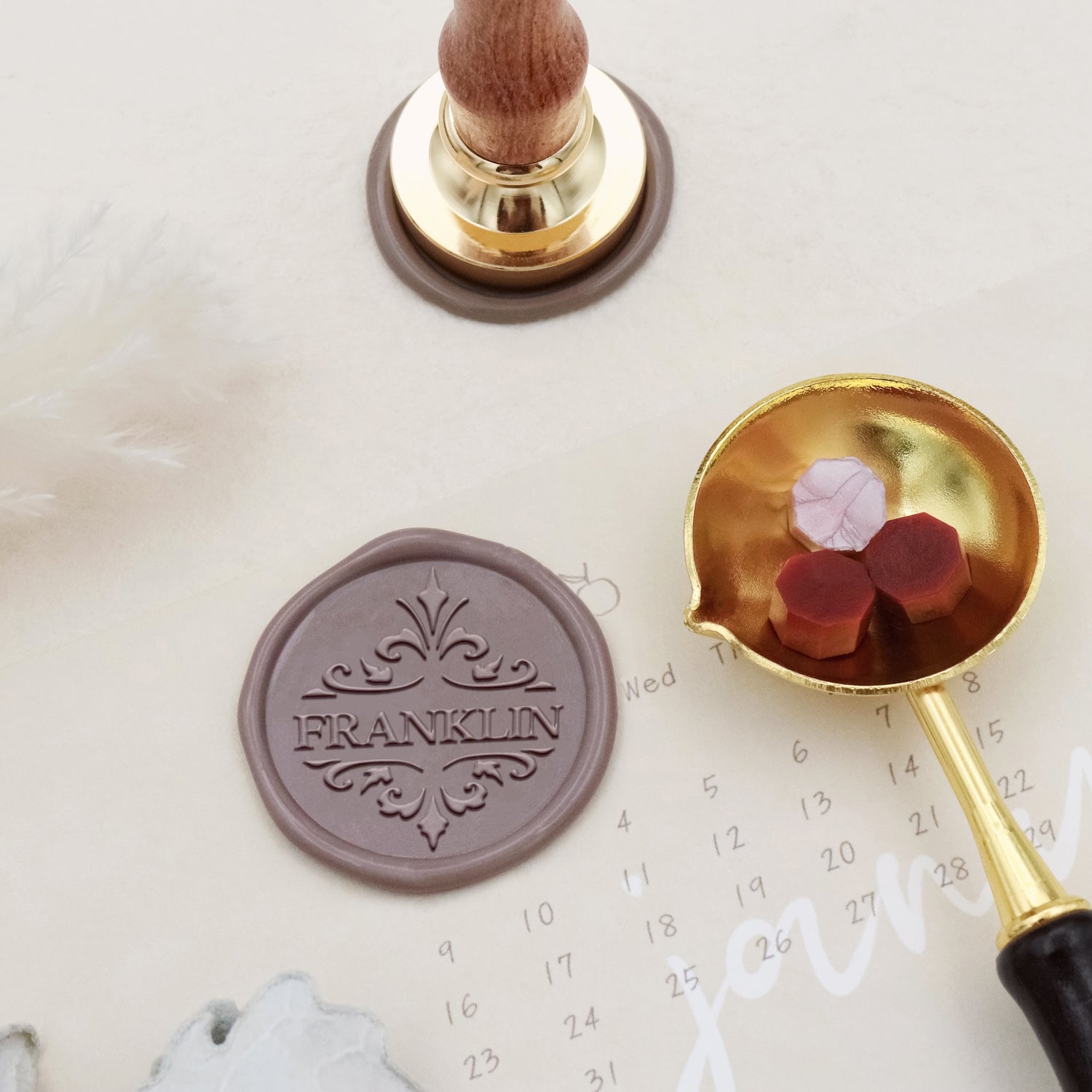 Custom Name Wax Seal Stamp (18 Designs)-8 4