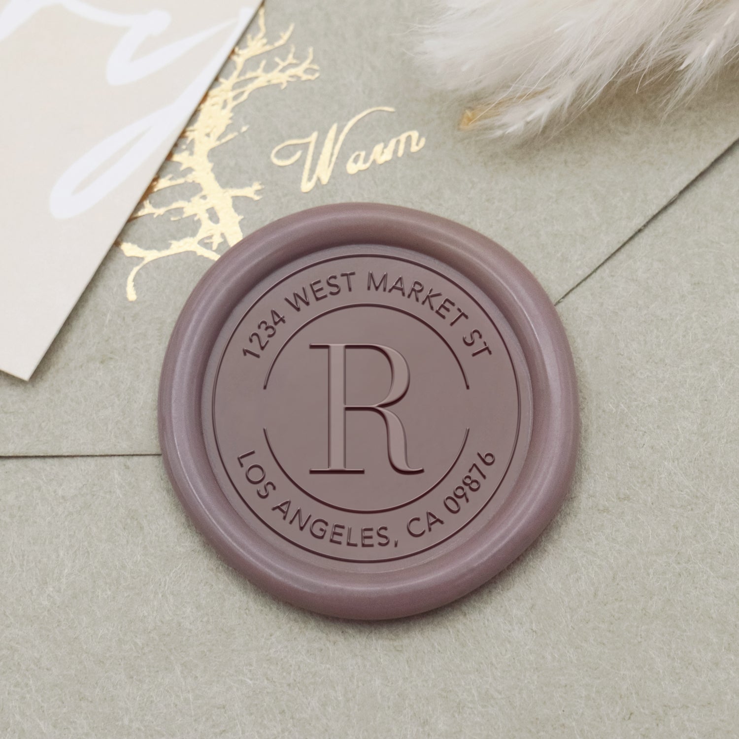 Individueller Adress-Wachssiegel-Stempel - Stil 8 1