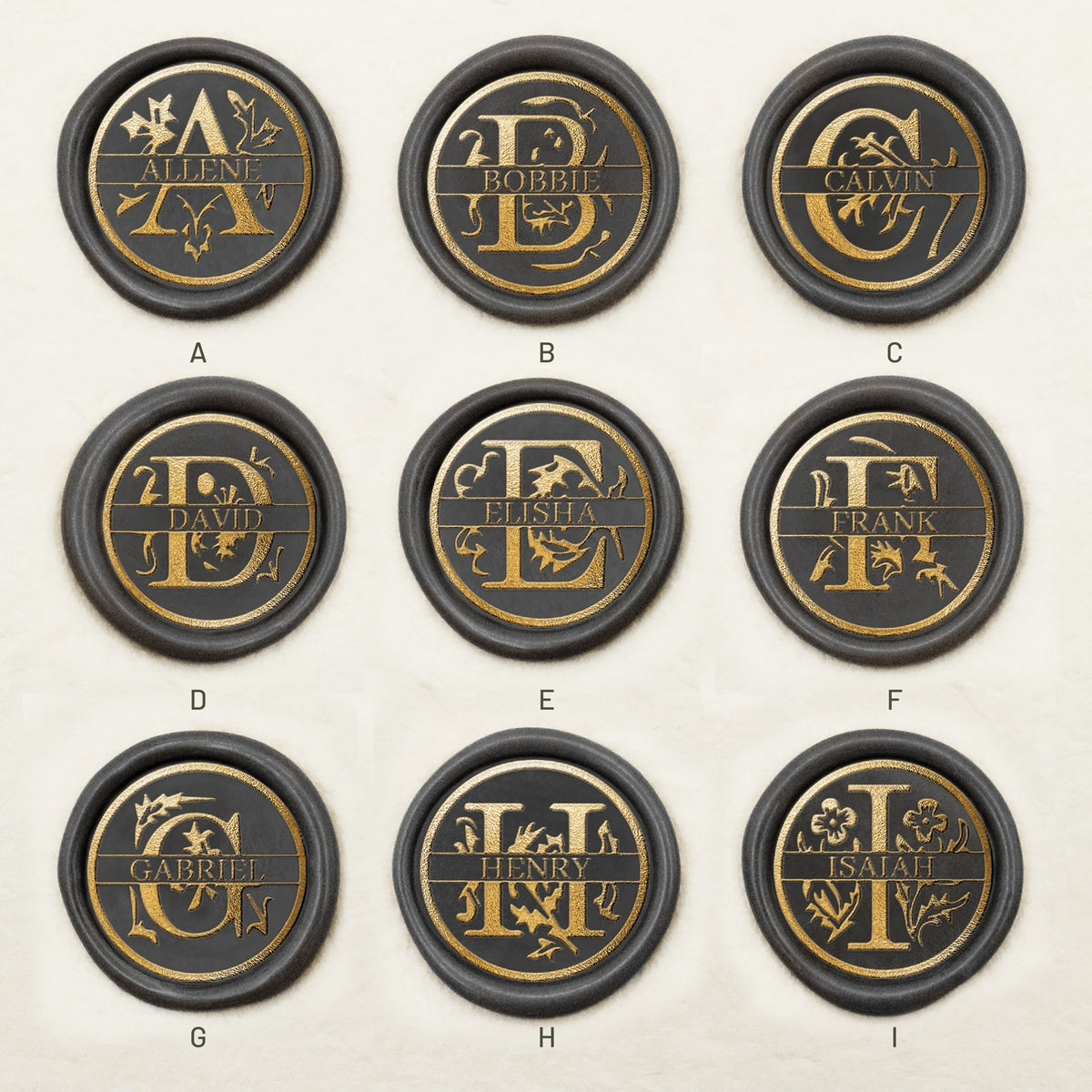 26 Letter Custom Floral Name Wax Seal Stamp sku1