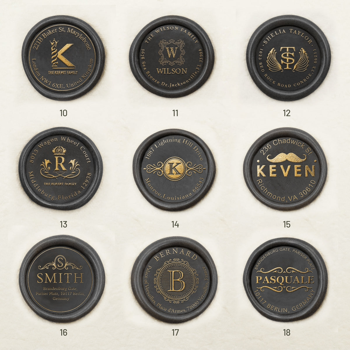 Benutzerdefinierter Adress-Siegelwachs-Stempel (27 Designs) Custom-Address-Wax-Seal-Stamp2