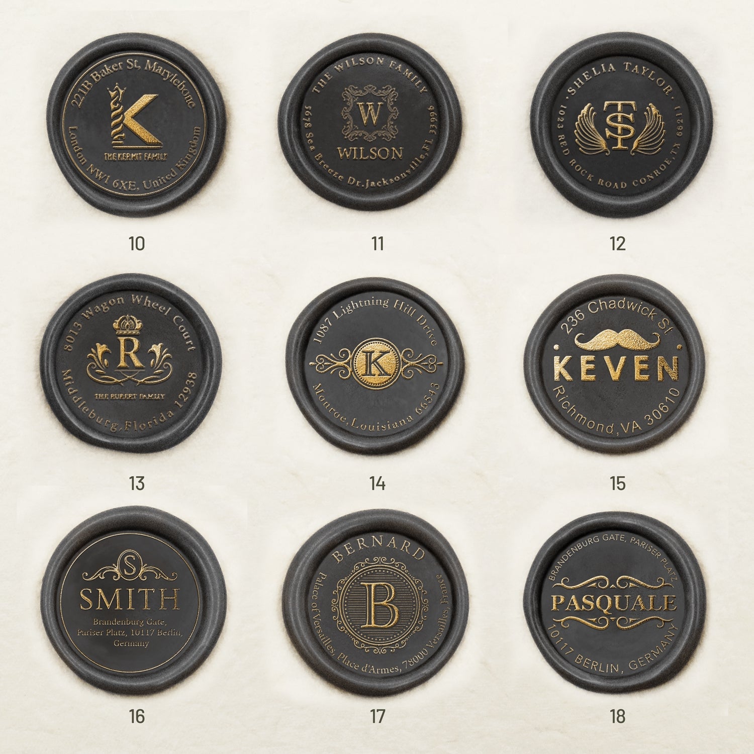 Benutzerdefinierter Adress-Siegelwachs-Stempel (27 Designs) Custom-Address-Wax-Seal-Stamp2