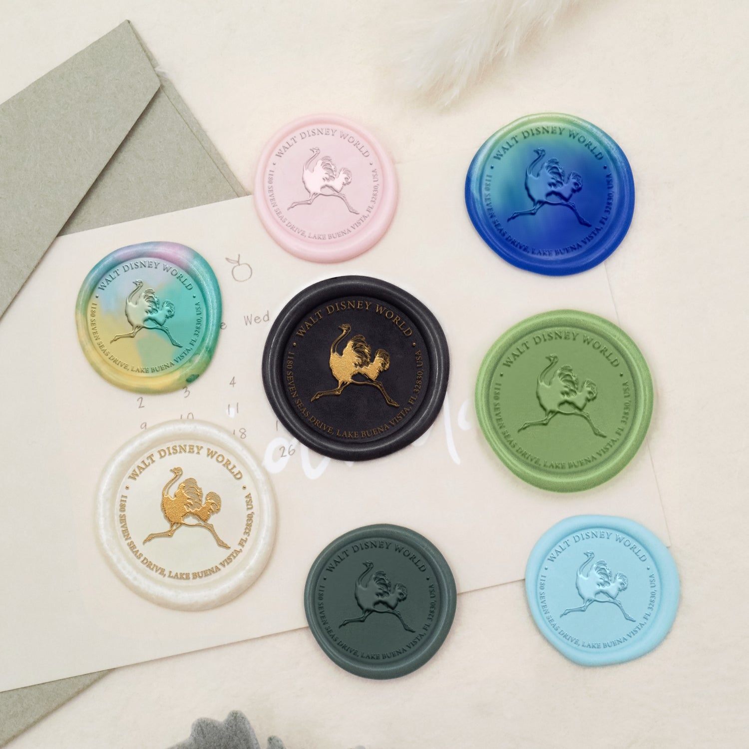 Custom Ostrich Address Wax Seal Stamp 3