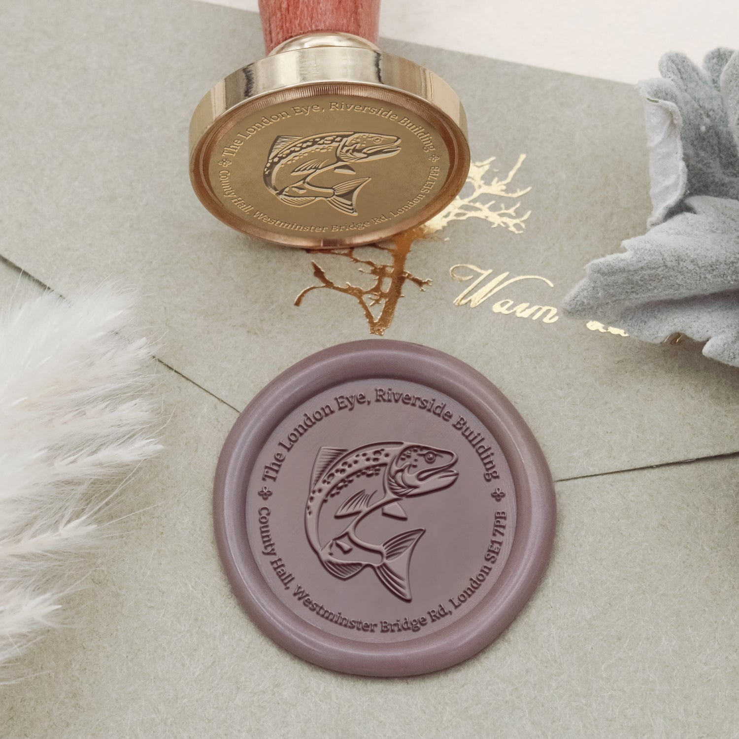 Custom Carp Address Wax Seal Stamp 2