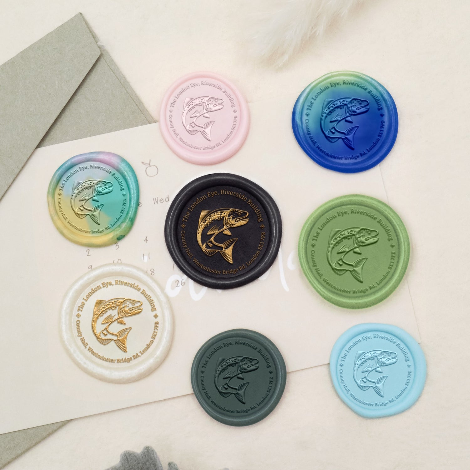 Custom Carp Address Wax Seal Stamp 3