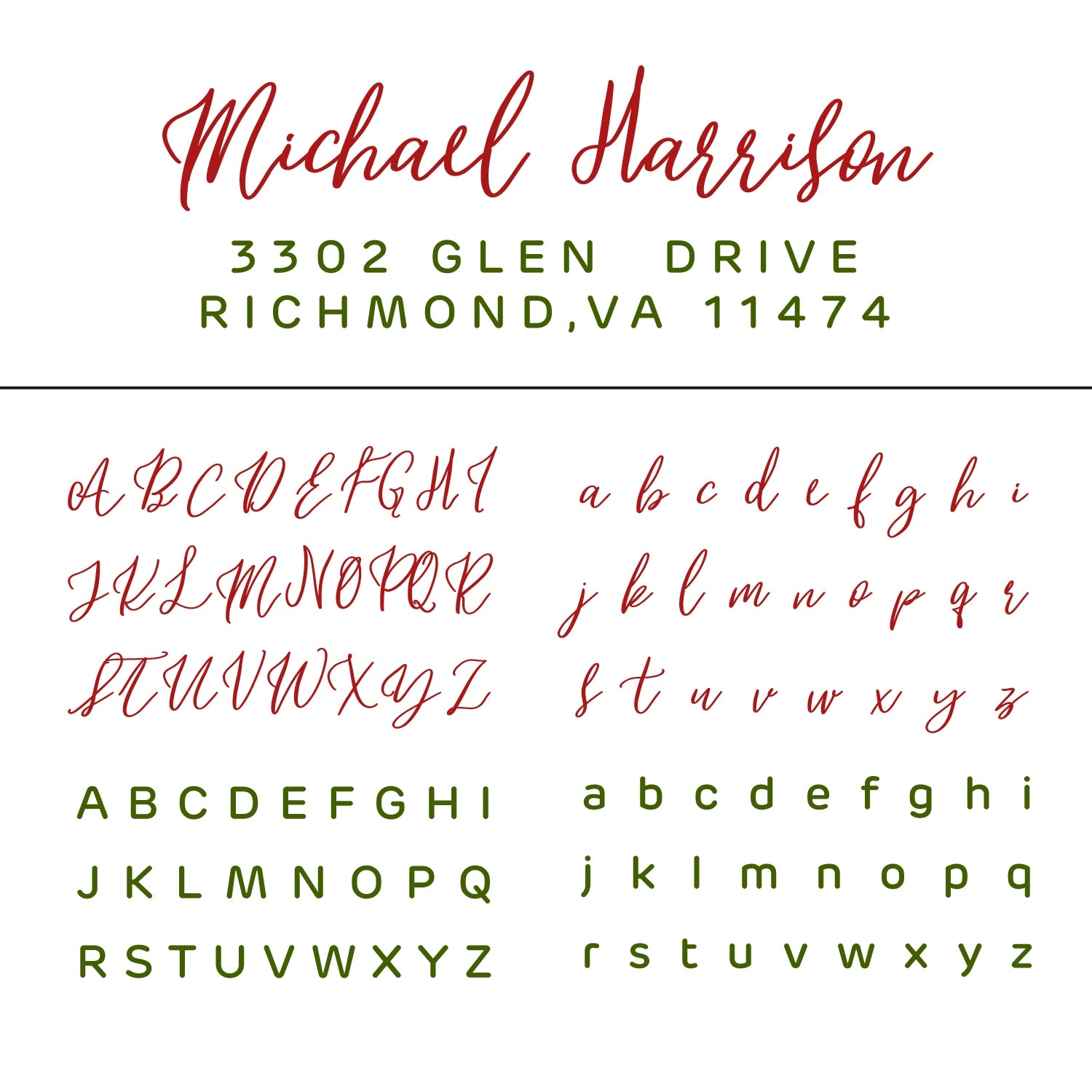 Custom Rectangular Handwriting Font Address Return Rubber Stamp - Style 22 22