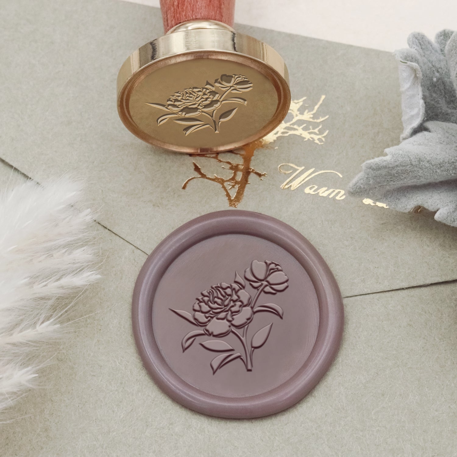 Botanischer Wachssiegel-Stempel (18 Designs)-7 2