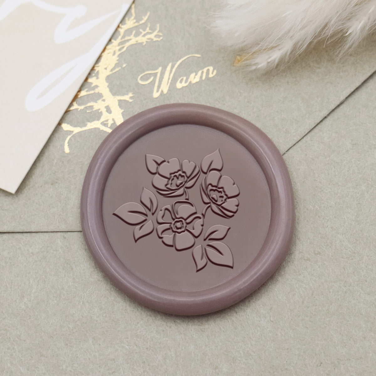 Botanischer Wachssiegelstempel (18 Designs)-12 1