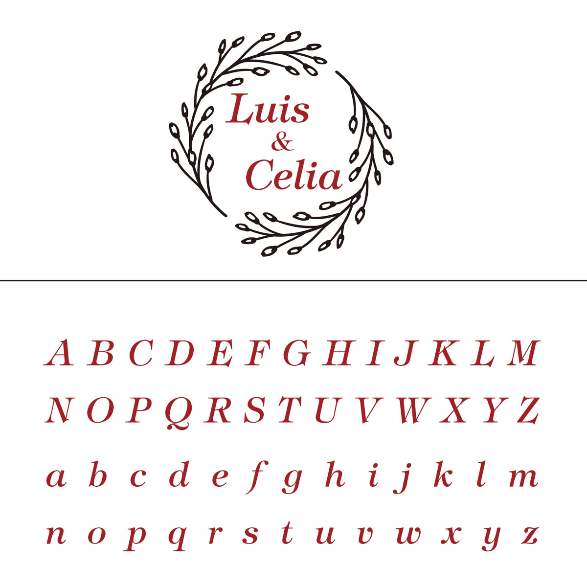 Custom Bud Wreath Wedding Wax Seal Stamp 26