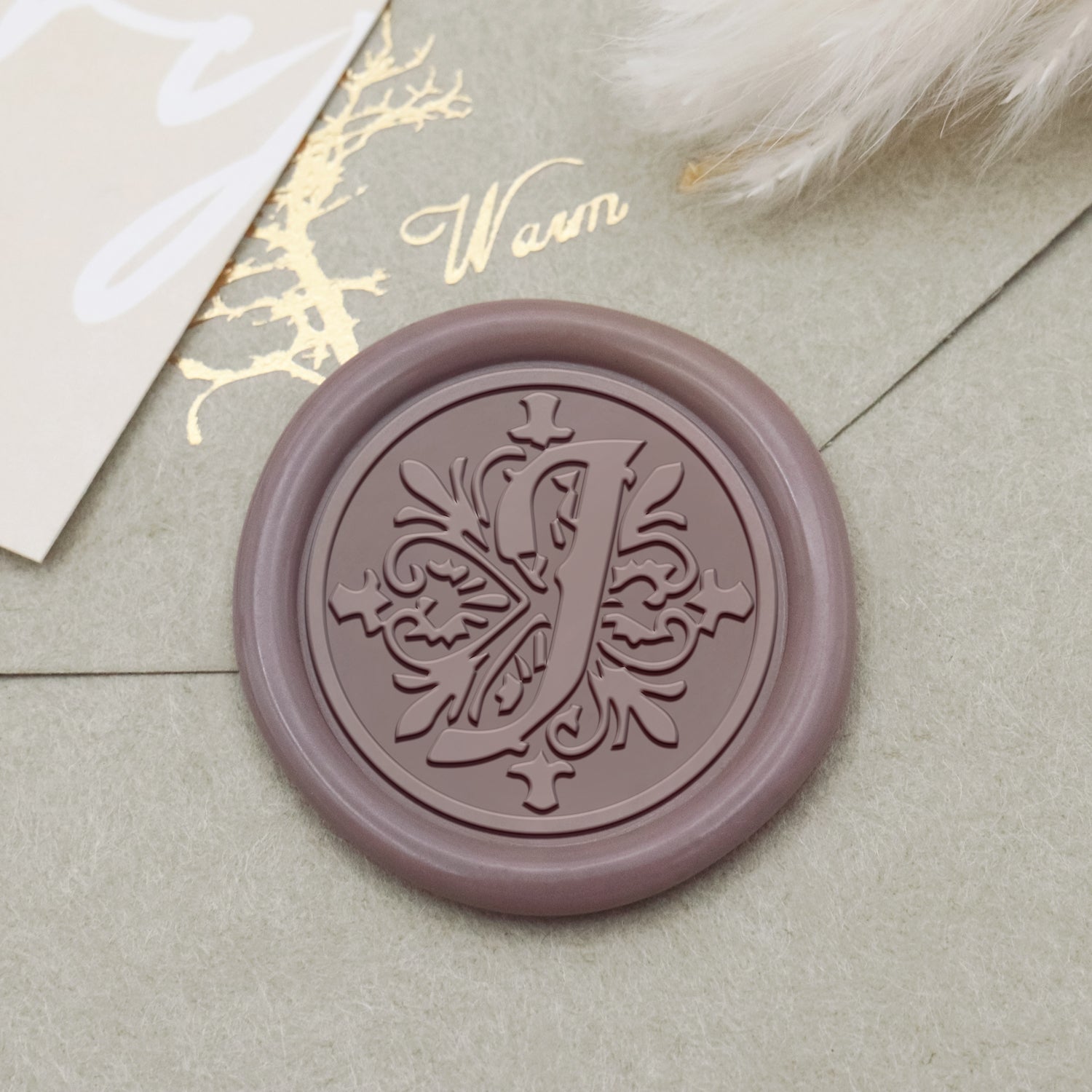 Iris Alphabet Siegelwachs Siegelstempel Stempel - J 1