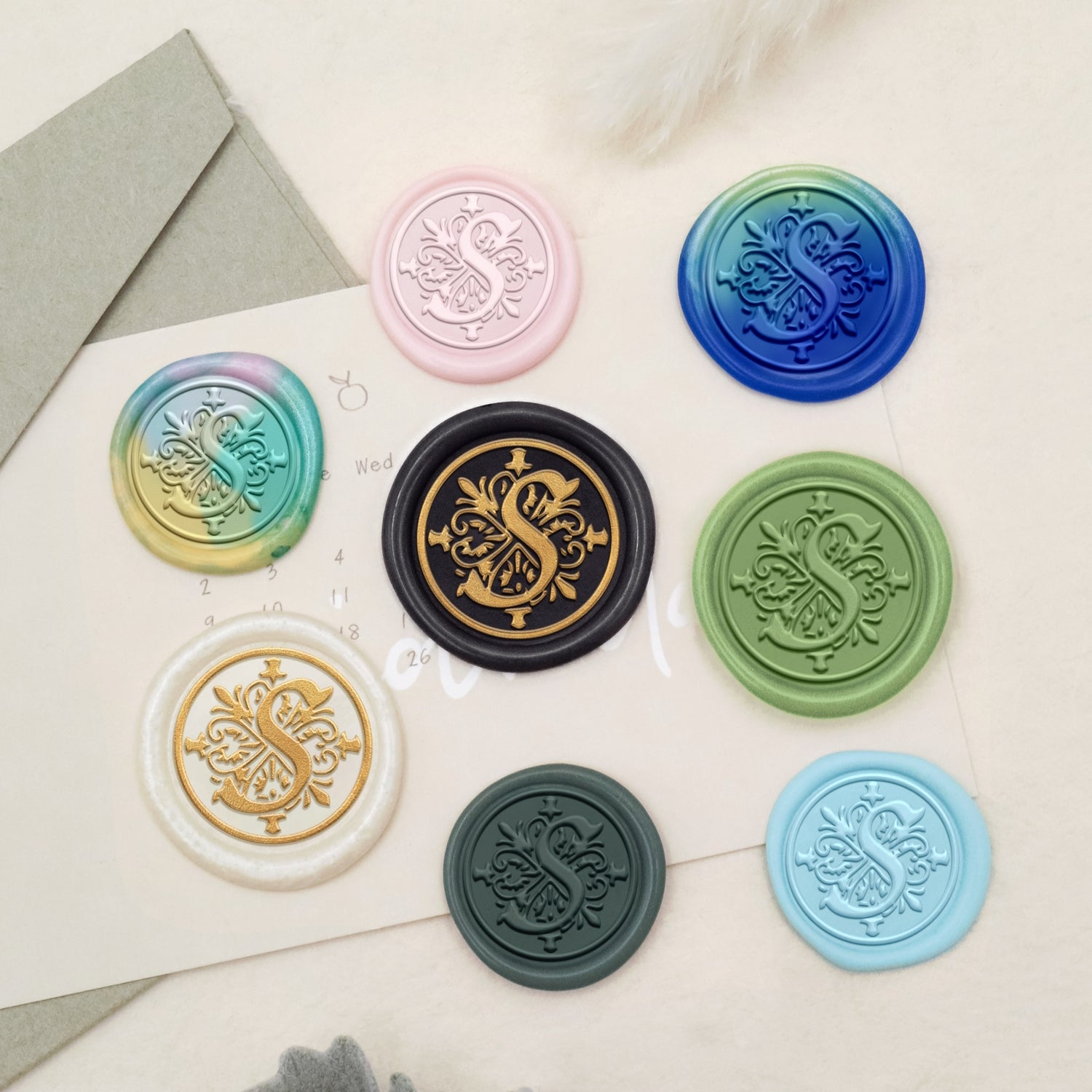 Iris Alphabet Wax Seal Stamp - S 3