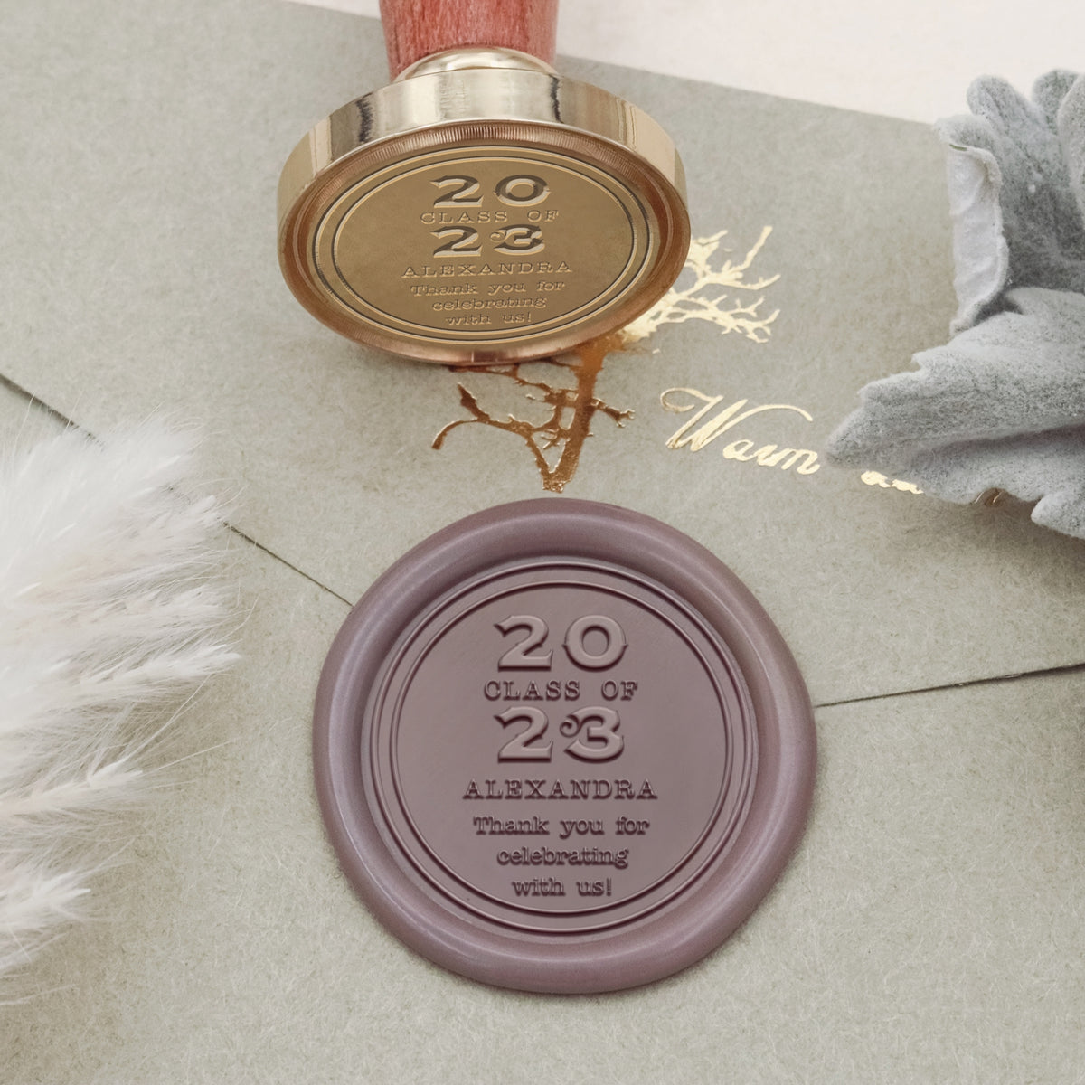 Custom Graduation Wax Seal Stamp - Style 9 2