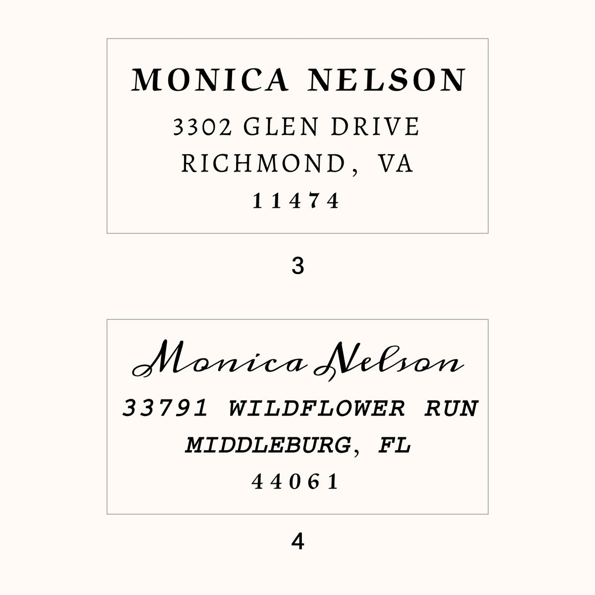 Custom Rectangular Address Return Rubber Stamp (9 Designs)-sku2