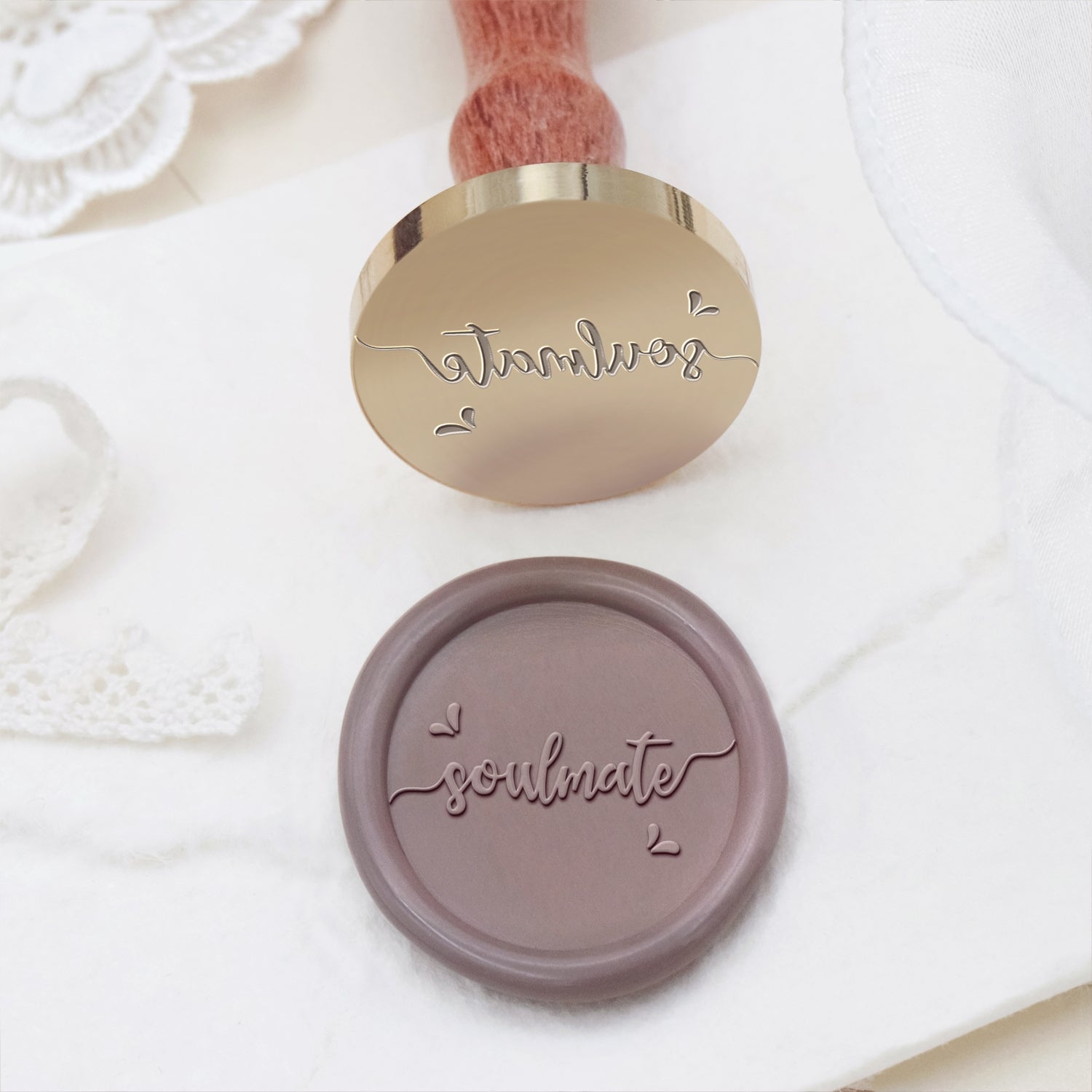 Hochzeitseinladung & Ankündigung Siegelwachs Siegelstempel (27 Designs)-copy 2