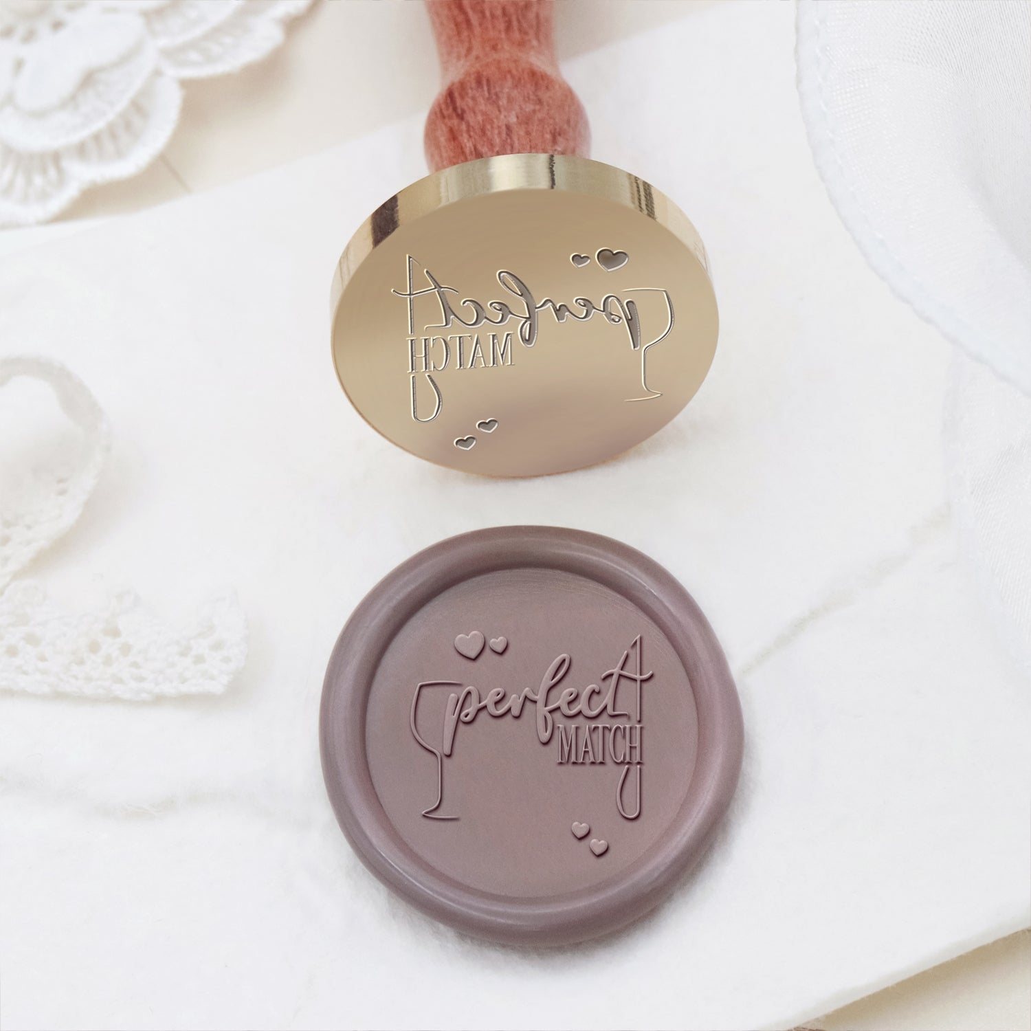 Hochzeitseinladung & Ankündigung Siegelstempel - Stil 8 8