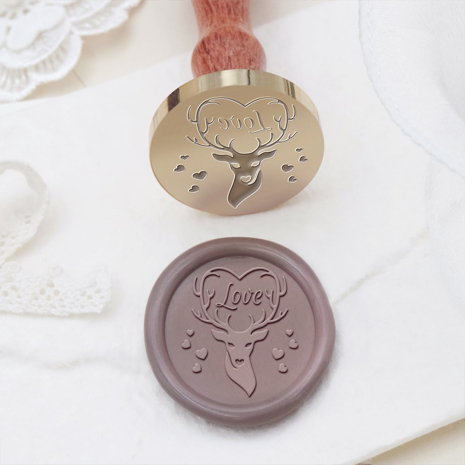 Wedding Celebration Reindeer Wax Seal Stamp 1