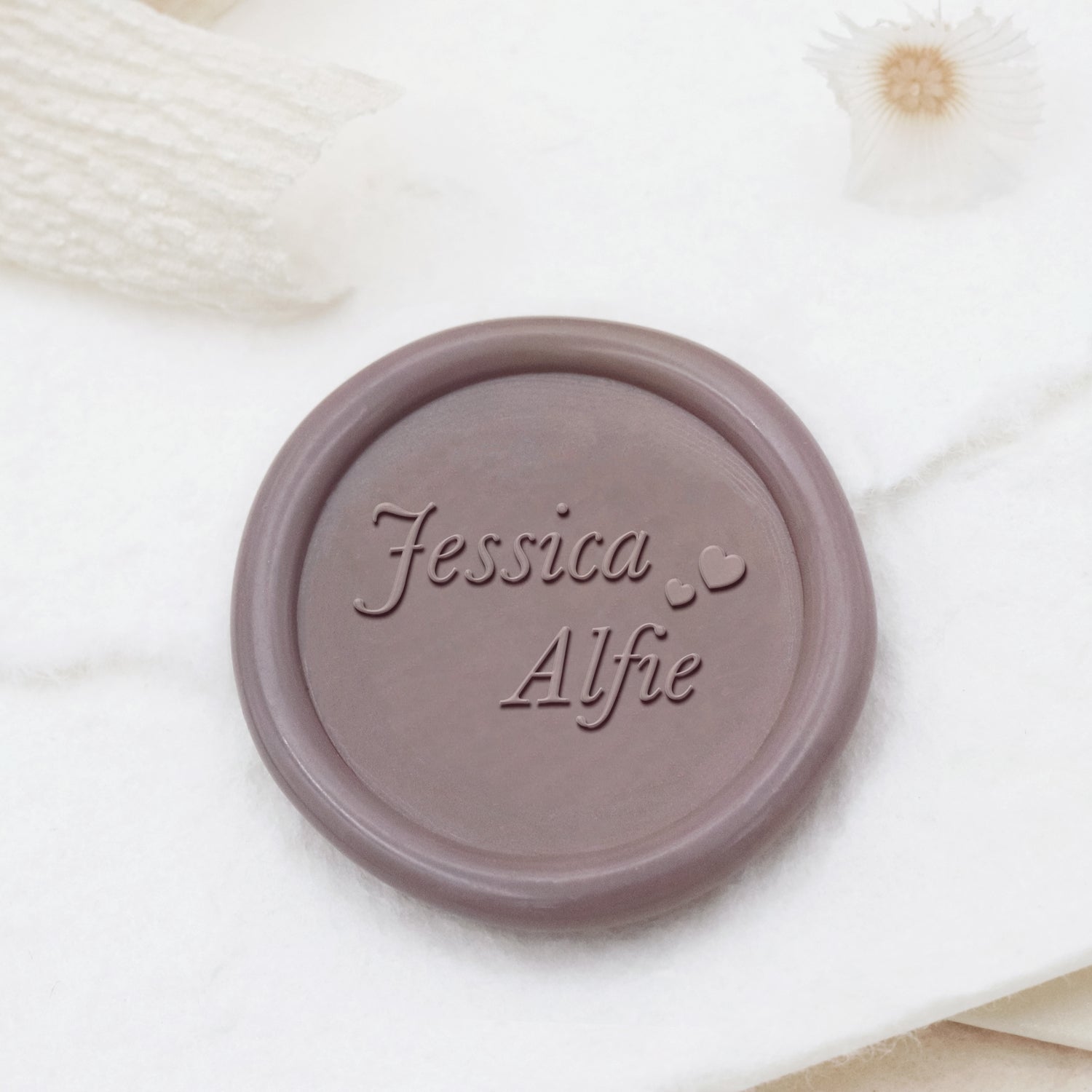 Custom Minimalist Name Wedding Wax Seal Stamp - Style 3 1