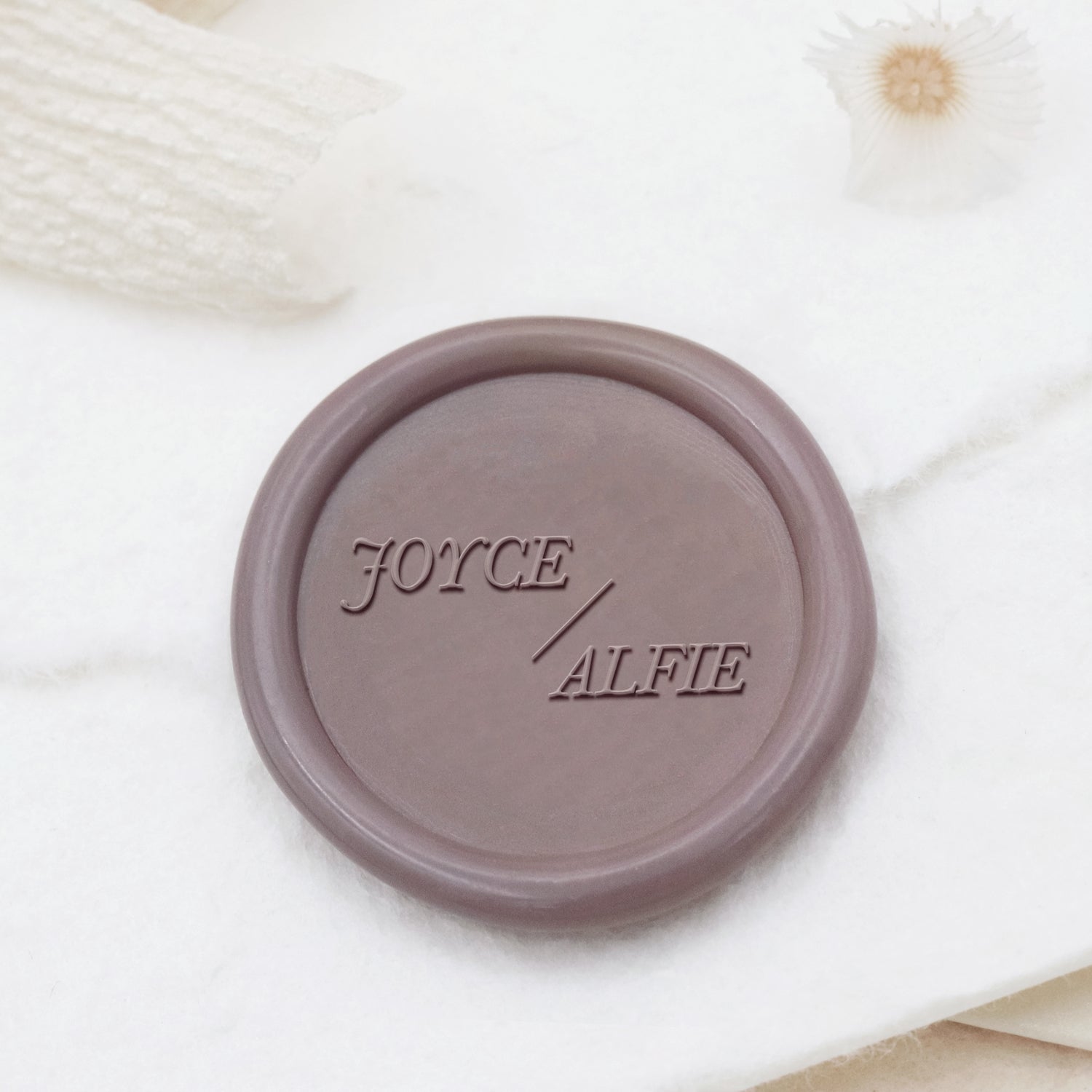 Custom Minimalist Name Wedding Wax Seal Stamp - Style 5 1