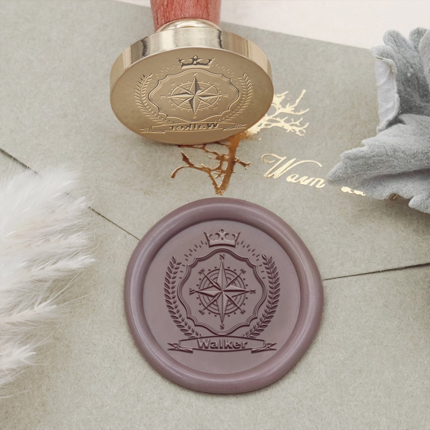 Custom Walker Family Crest Wax Seal Stamp 1