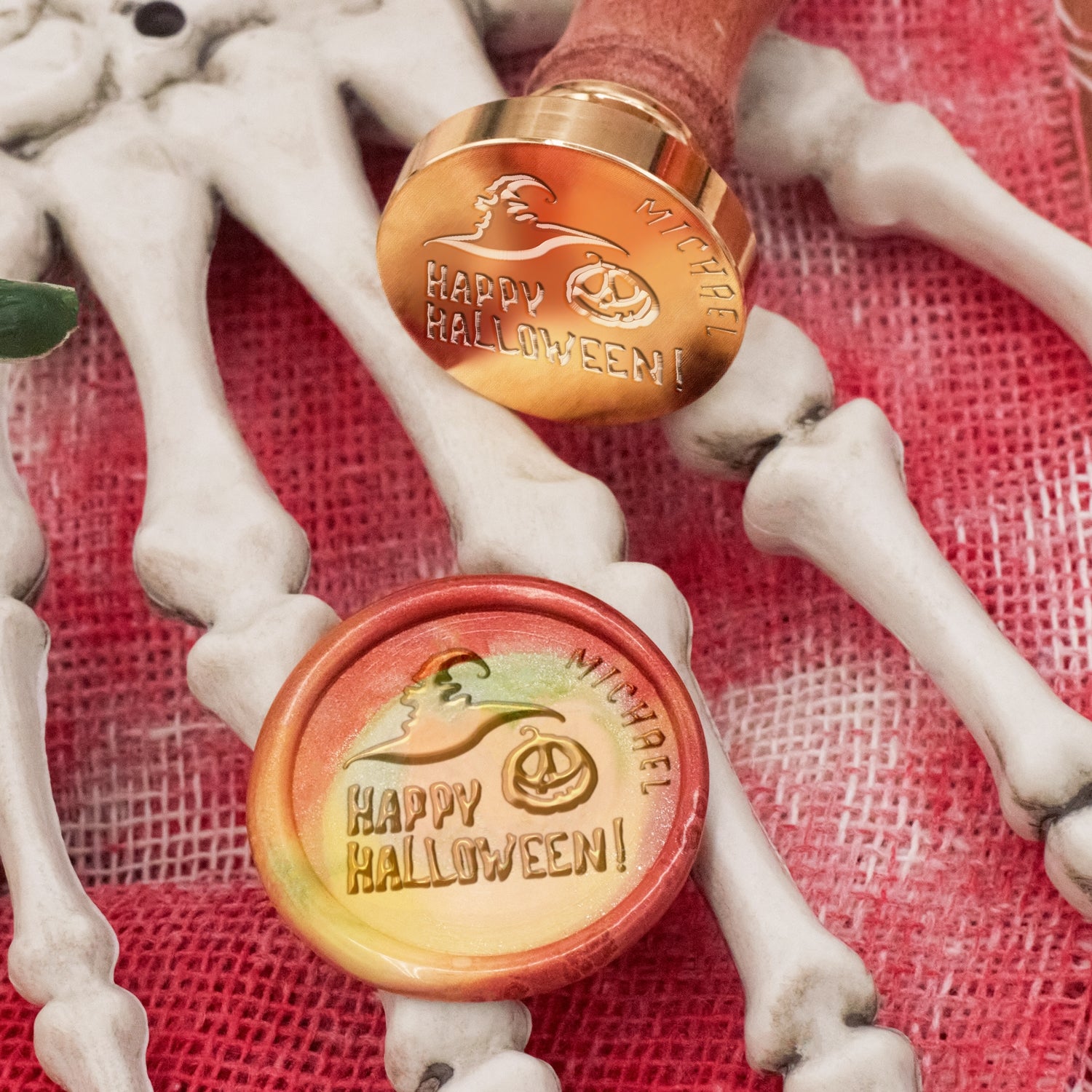 Custom Halloween Name Wax Seal Stamp (27 Designs) 1