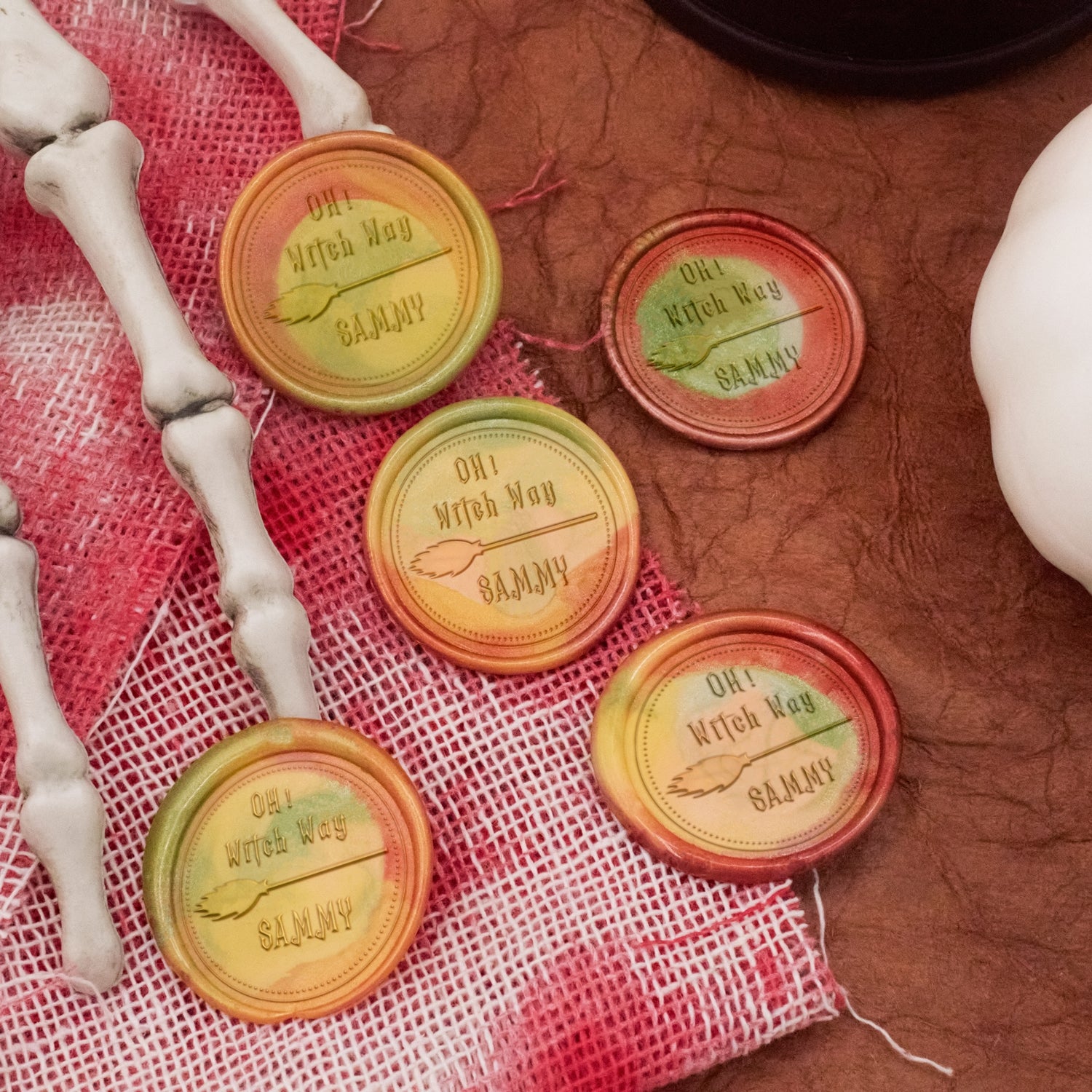 Custom Broomstick Halloween Name Wax Seal Stamp 3