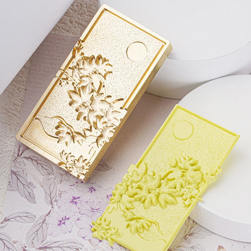 3D Relief Seasons Floral Wax Seal Stamp b3