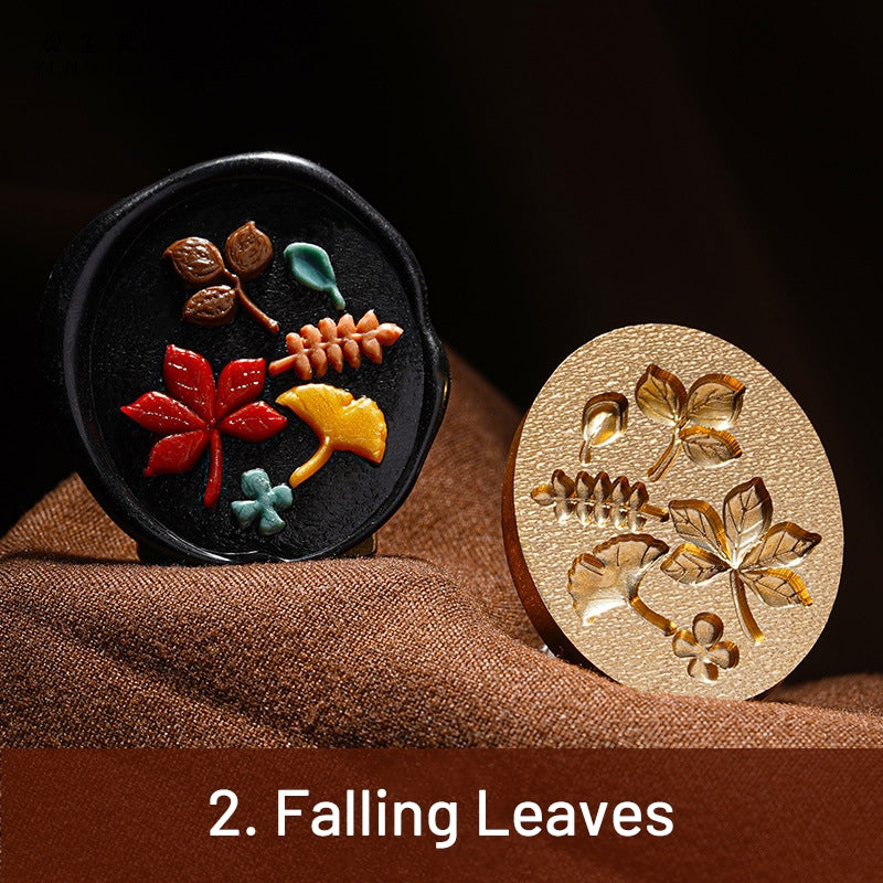 3D Relief Autumn Wax Seal Stamp (6 Designs) sku-2