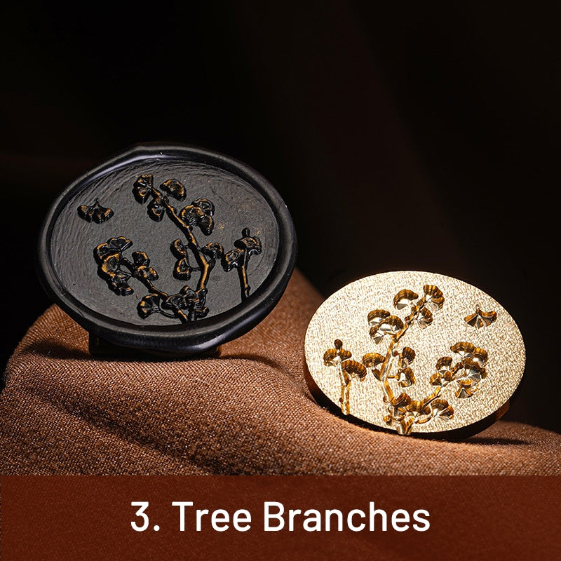 3D Relief Autumn Wax Seal Stamp (6 Designs) sku-3