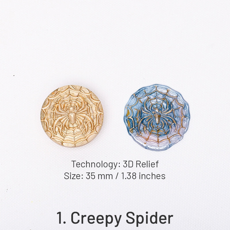 3D Reliefprägung Halloween Siegelwachs Stempel (5 Designs) sku-1