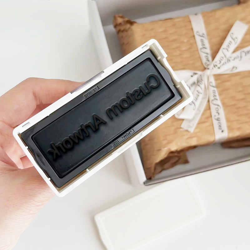 Custom Design White Photosensitive Stamp With Your Artwork a2