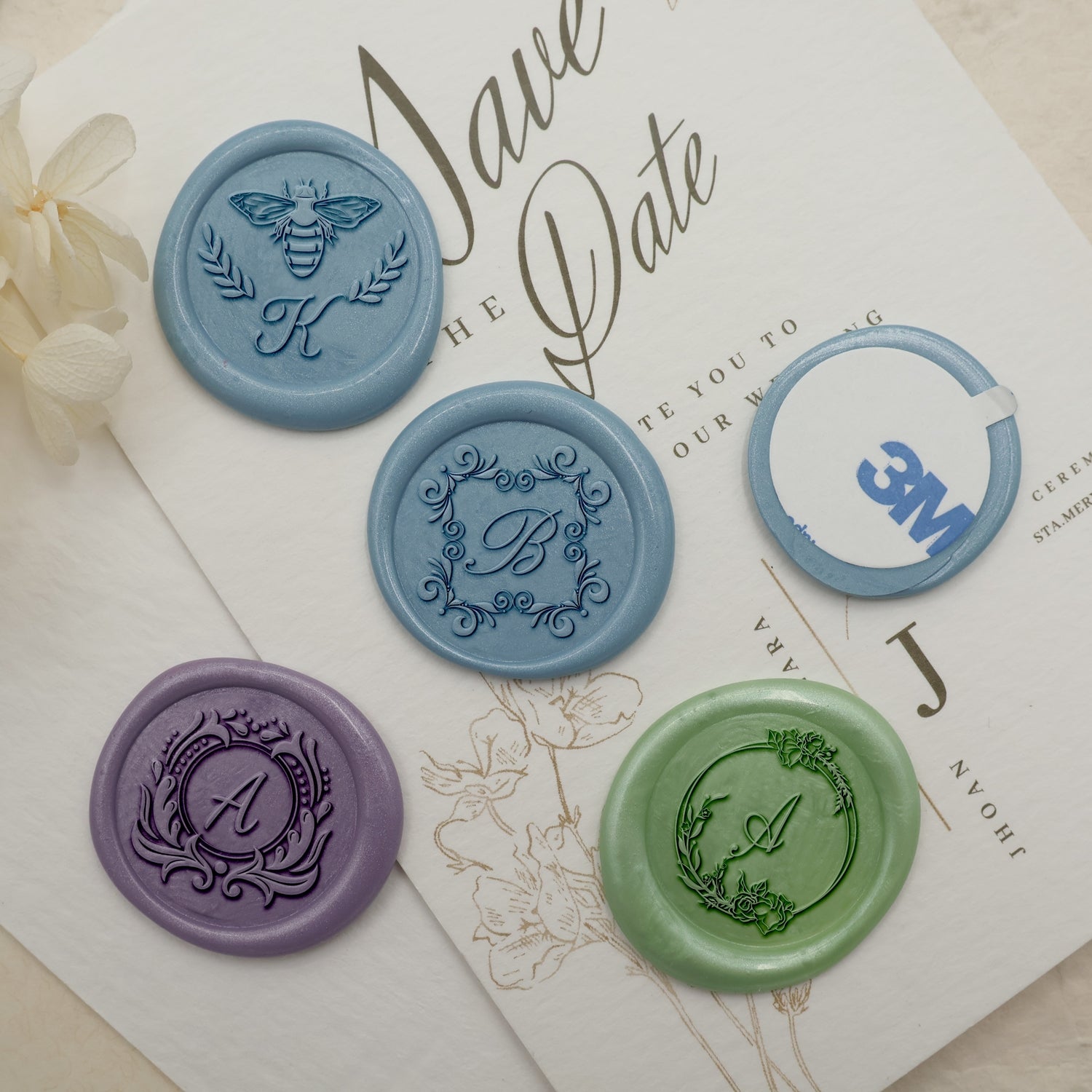 Enigmatic Whispers Custom Initial Wax Seal Stamp (27 Designs) 3