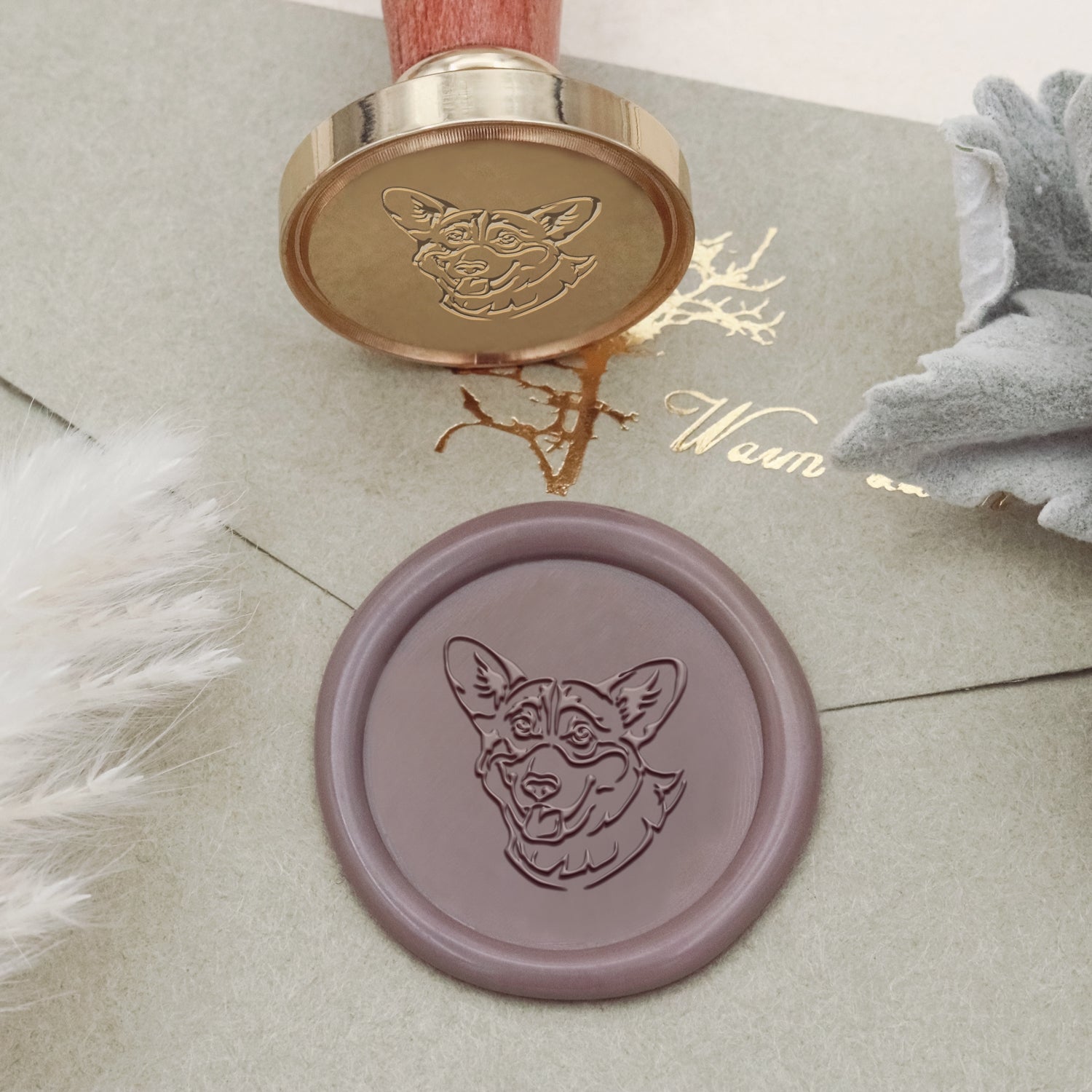 Corgi Dog Wax Seal Stamp - Stamprints