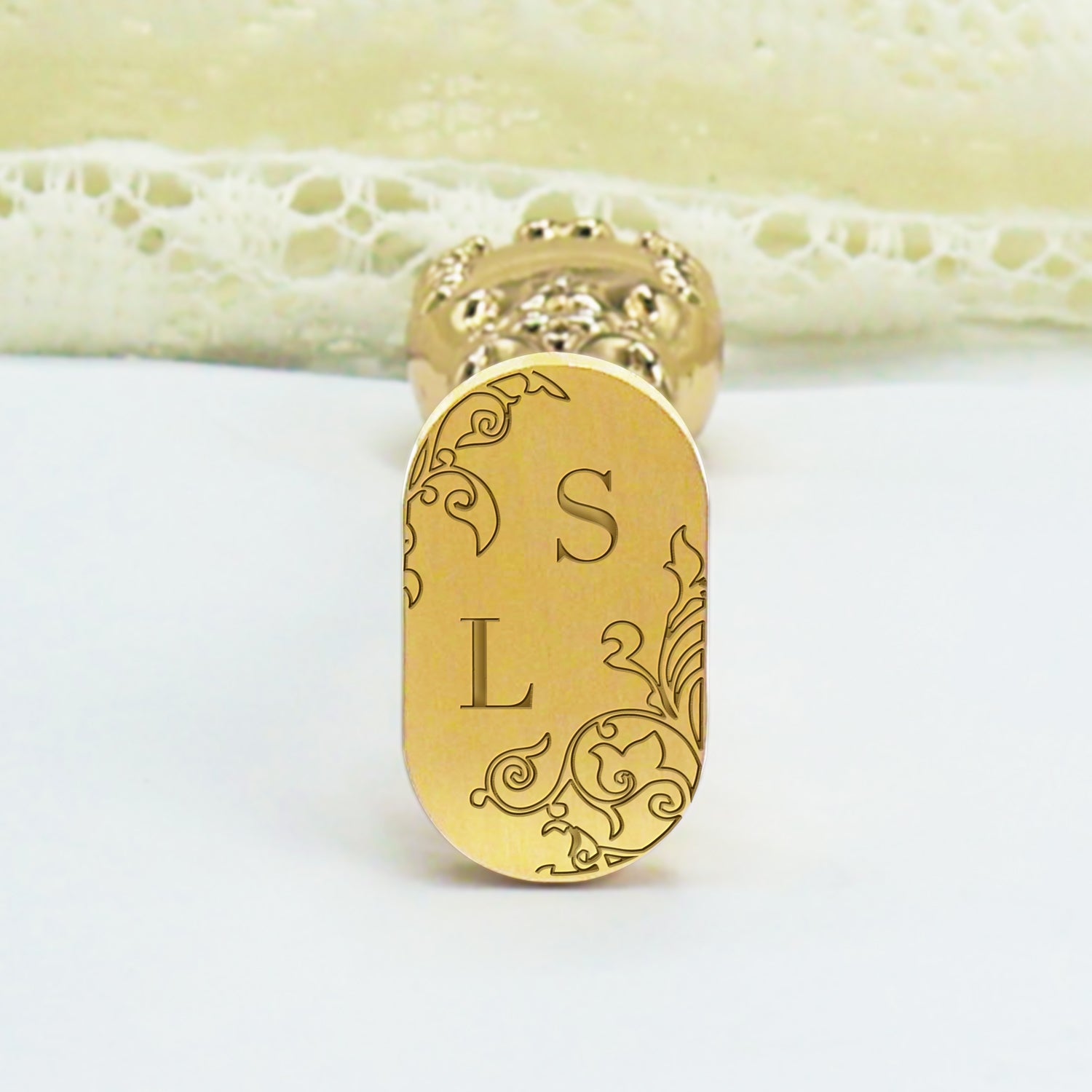 Sello de Lacre Ovalado Personalizado para Boda - Estilo 8 4