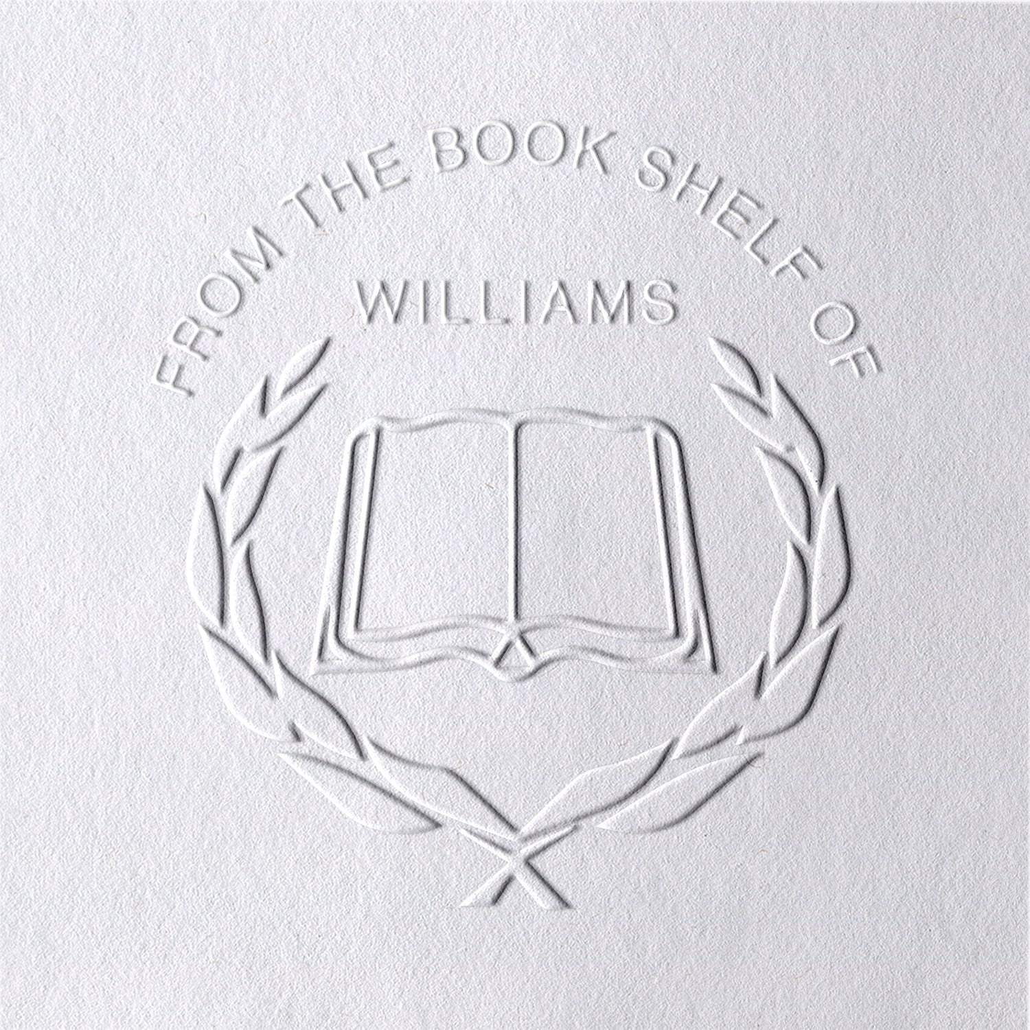 Custom Olive Leaves Book Embosser Custom Olive Leaves Book Embosser9-11
