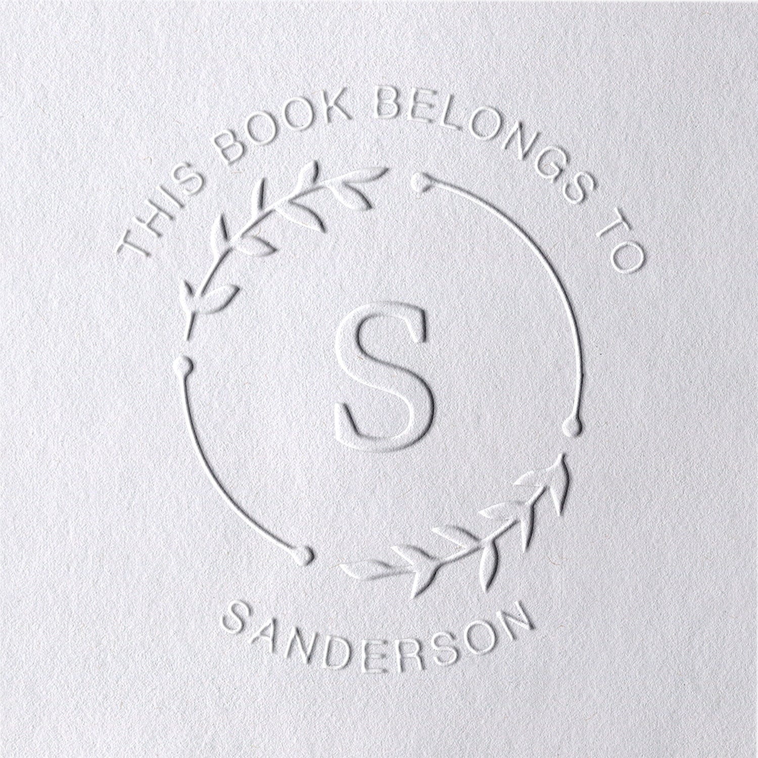 Personalisierter Zweige und Initialen Buchprägezange Personalisierter Zweige und Initialen Buchprägezange10-11