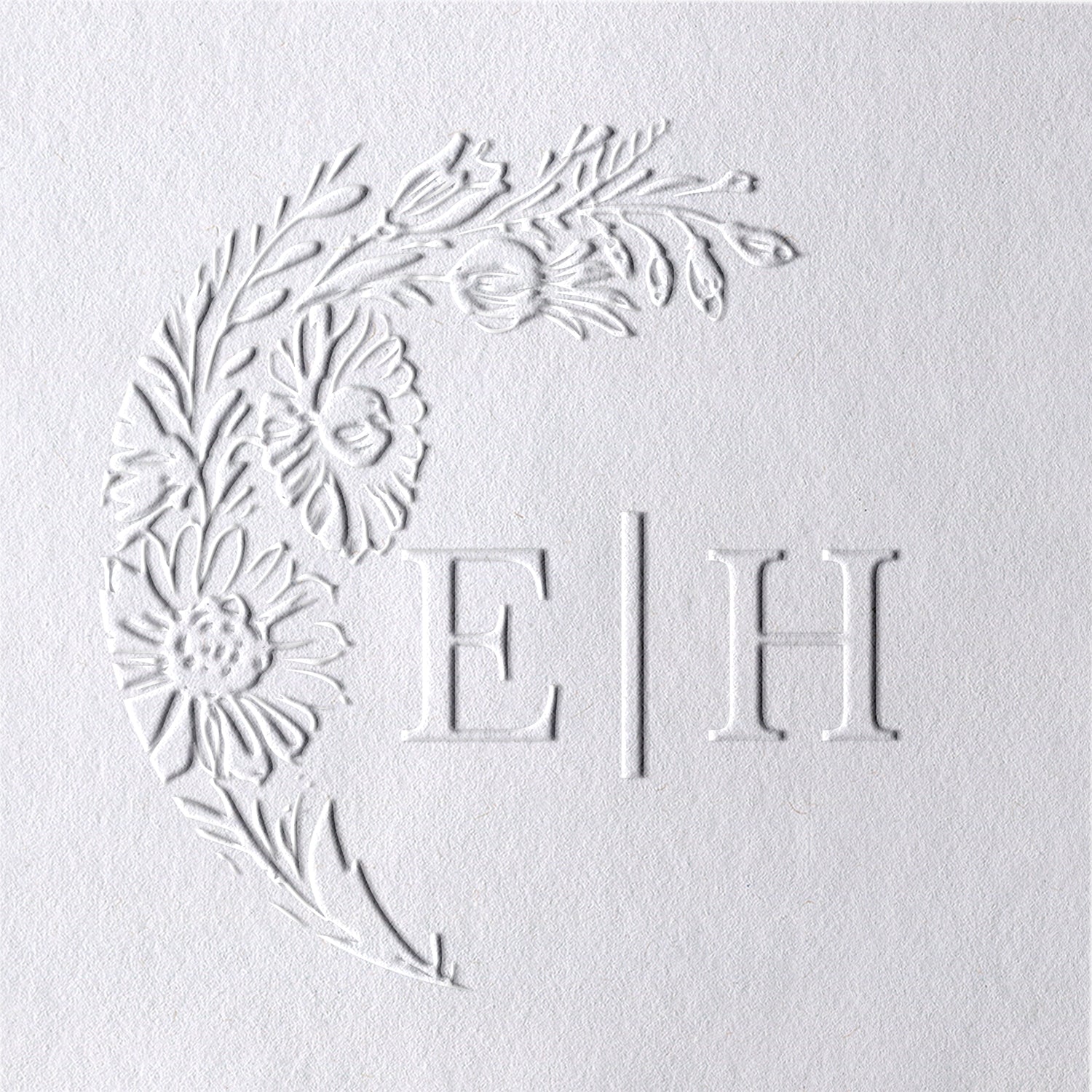 Personalisierte Botanische Initialen Hochzeit Monogramm Prägestempel - Stil 13 Personalisierte Botanische Initialen Hochzeit Monogramm Prägestempel - Stil 13131