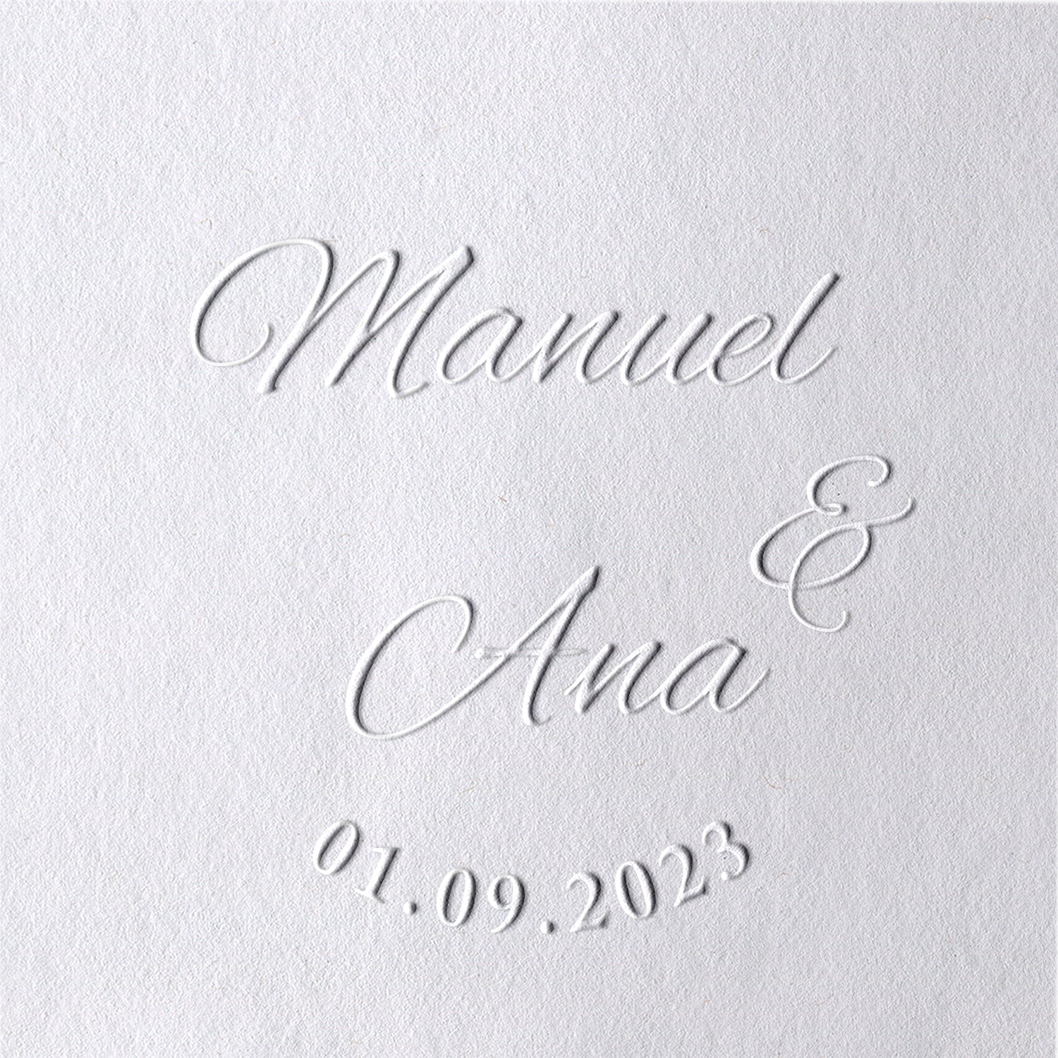 Personalisierter Minimalistischer Namens-Hochzeits-Prägestempel - Stil 2 -21