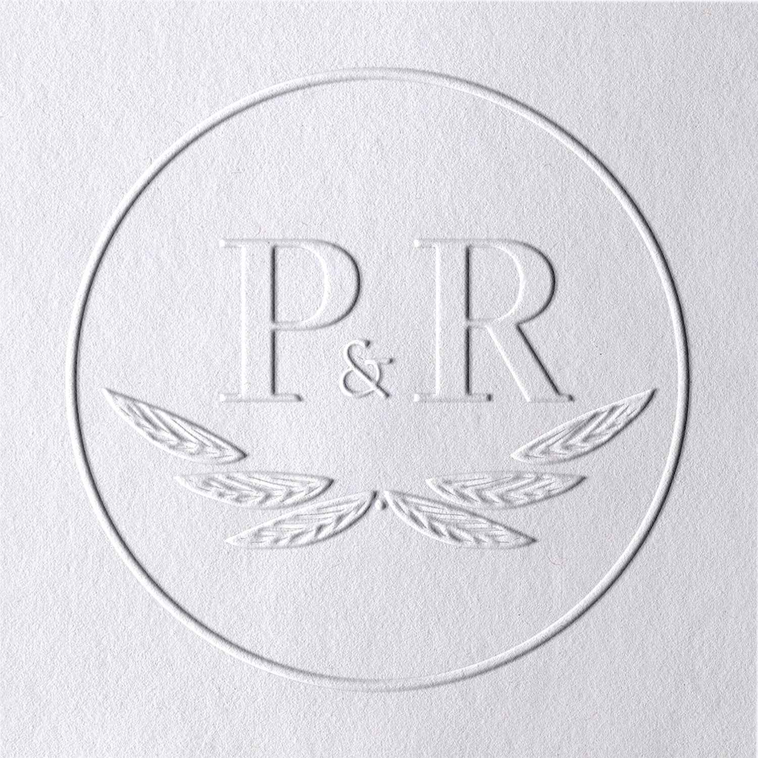 Benutzerdefinierter Flügel Hochzeits-Monogramm Prägestempel 101