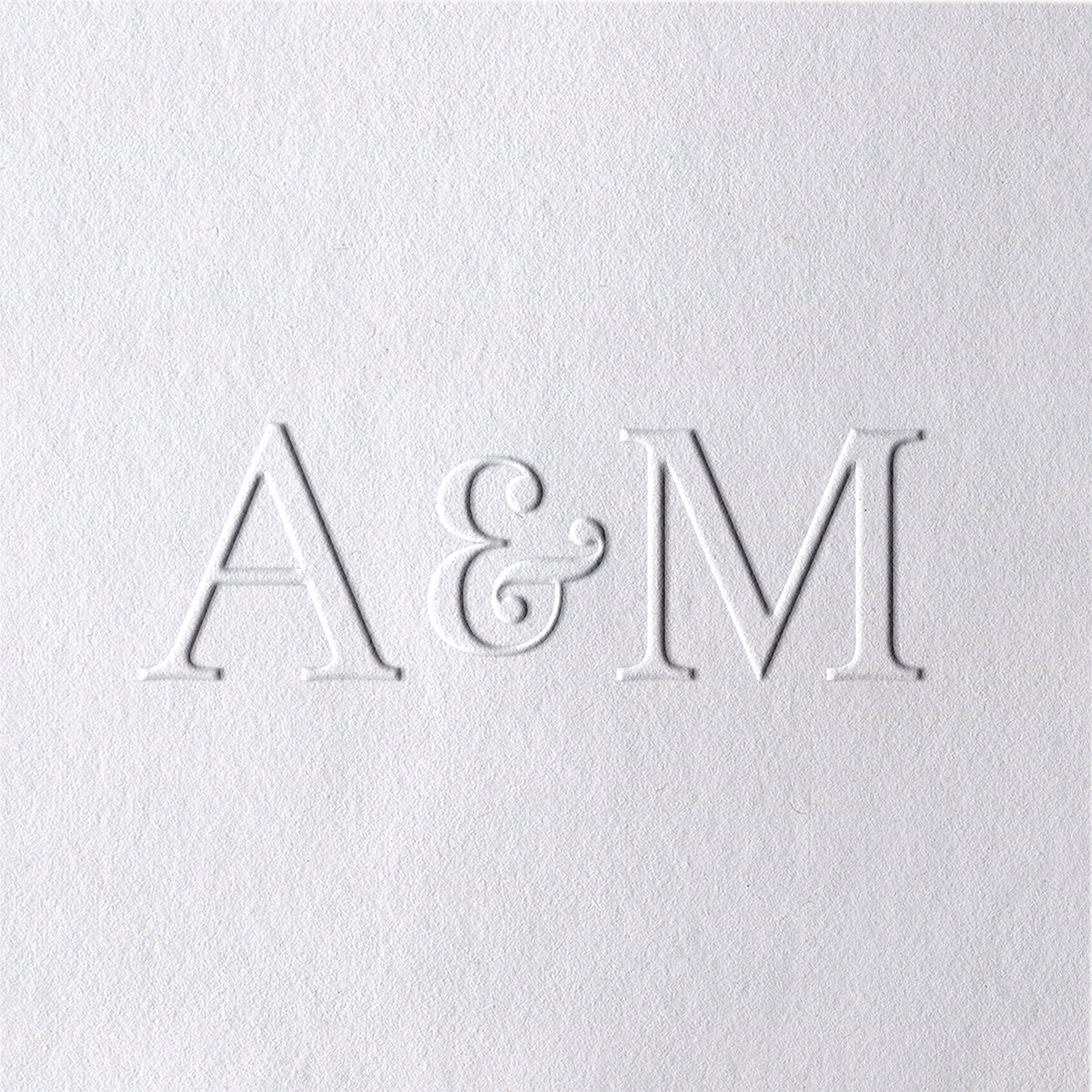 Personalisierter kursiver Ampersand Initialen Minimalistischer Hochzeitspräger 31