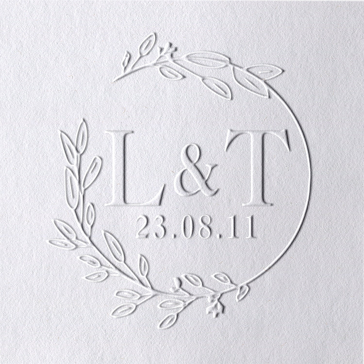 Personalisierter Ast und Initialen Monogramm Hochzeit Prägegerät 311